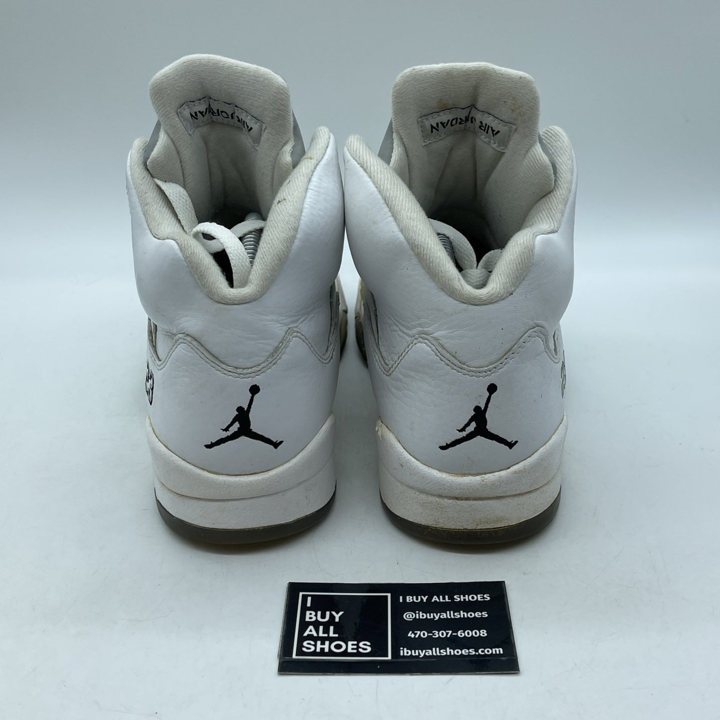 Size 9 - Air Jordan 5 Retro 2015 White Metallic White Leather (136027-130)