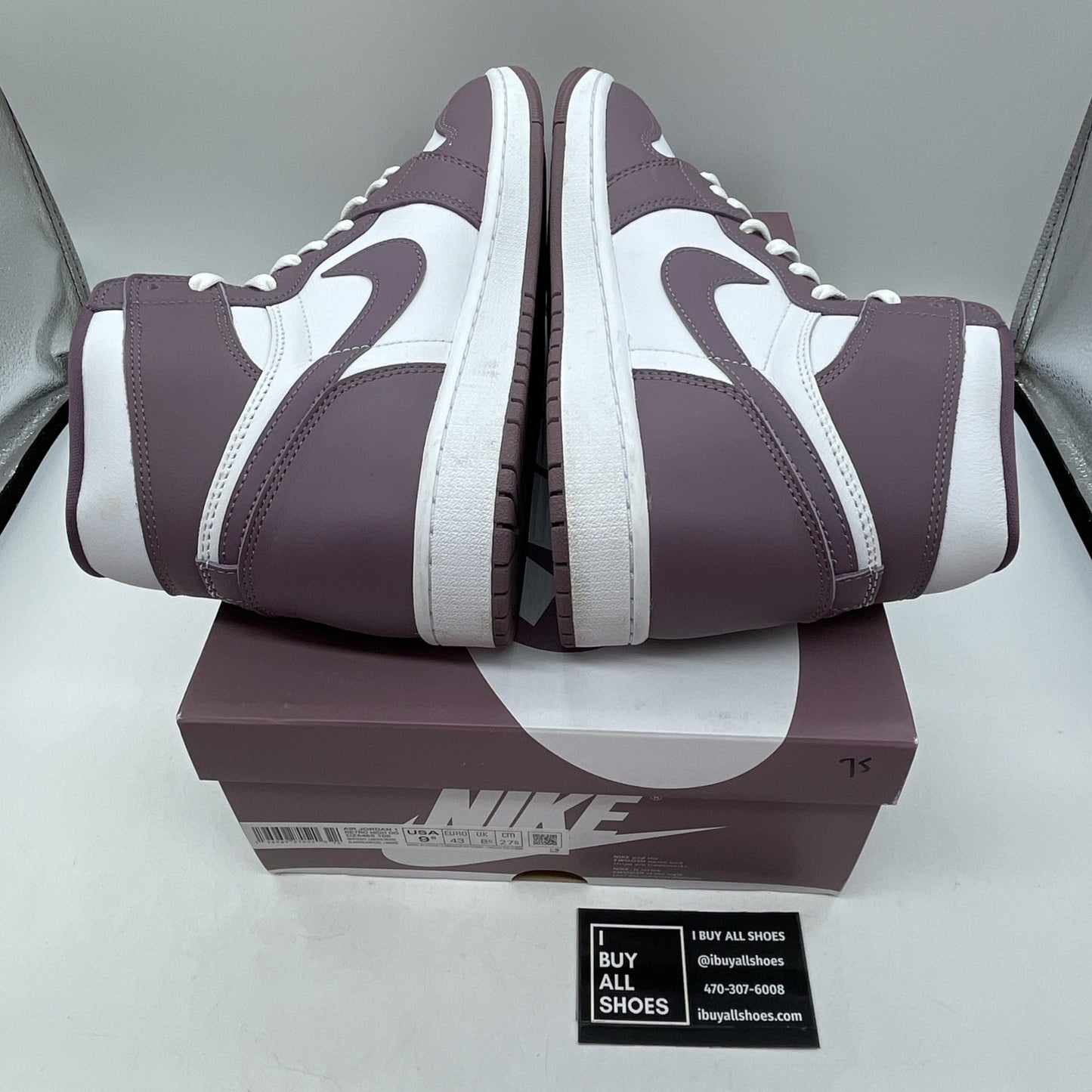 Size 9.5 - Air Jordan 1 Retro OG High Mauve Purple White Leather (DZ5485-105)