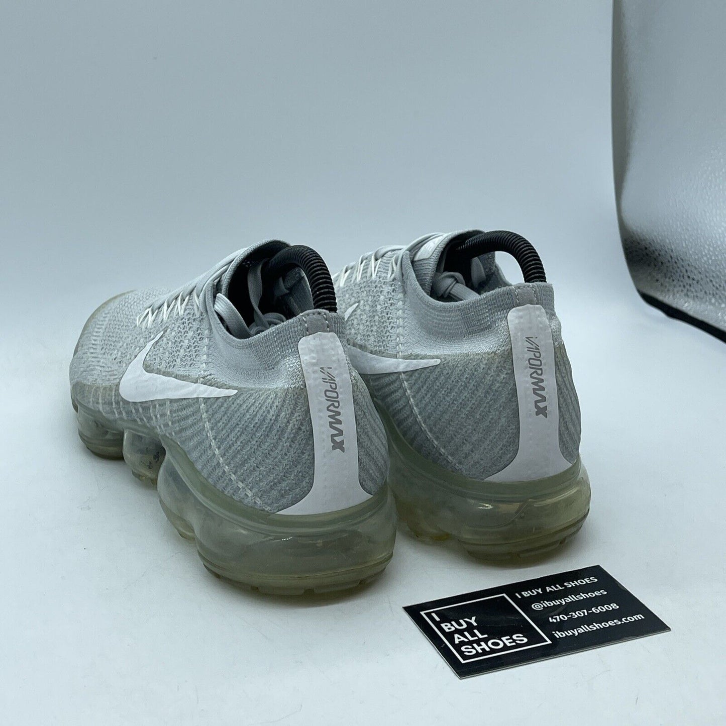 Size 10 - Nike Air VaporMax Pure Platinum White Silver Suede (849558-004)