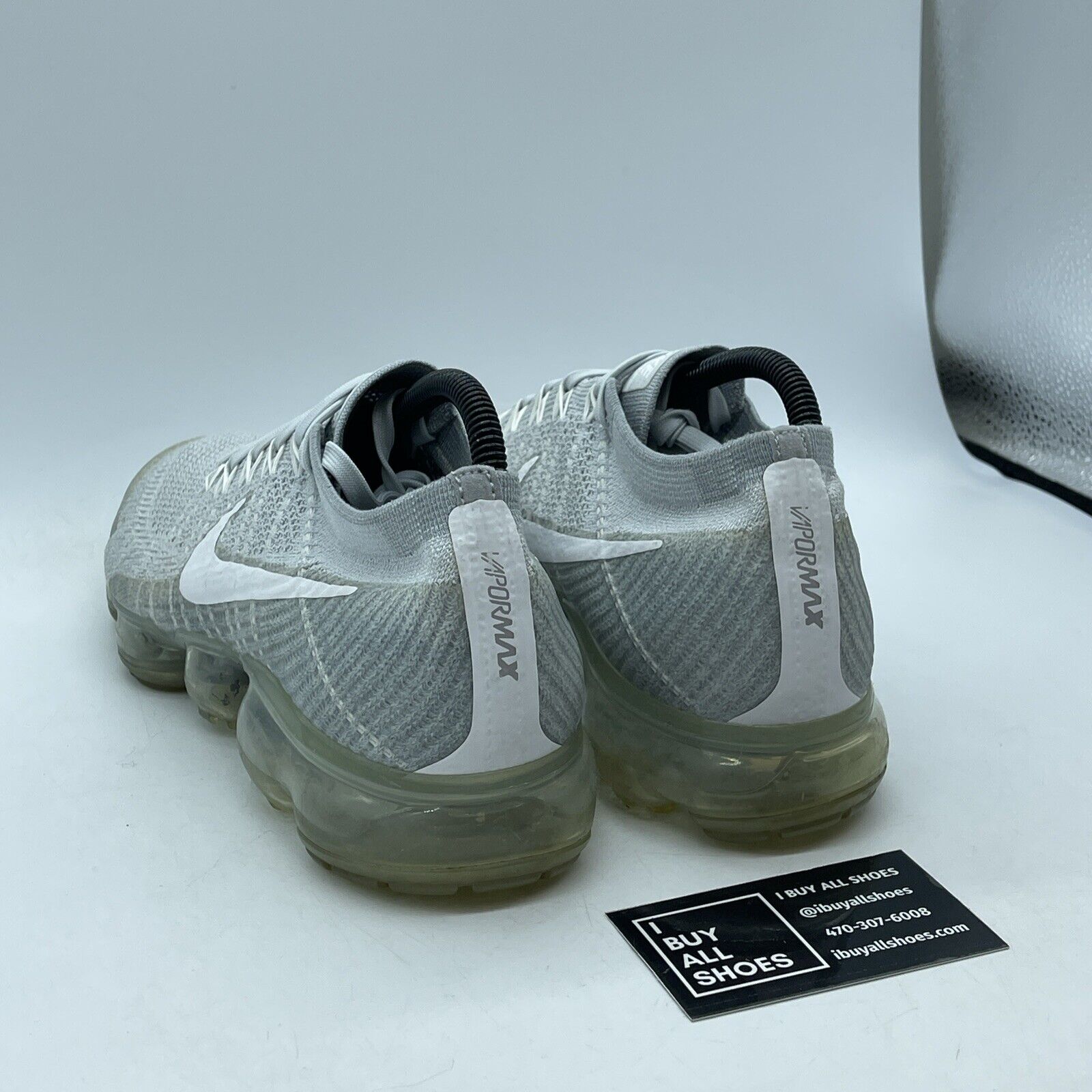 Size 10 - Nike Air VaporMax Pure Platinum White Silver Suede (849558-004)