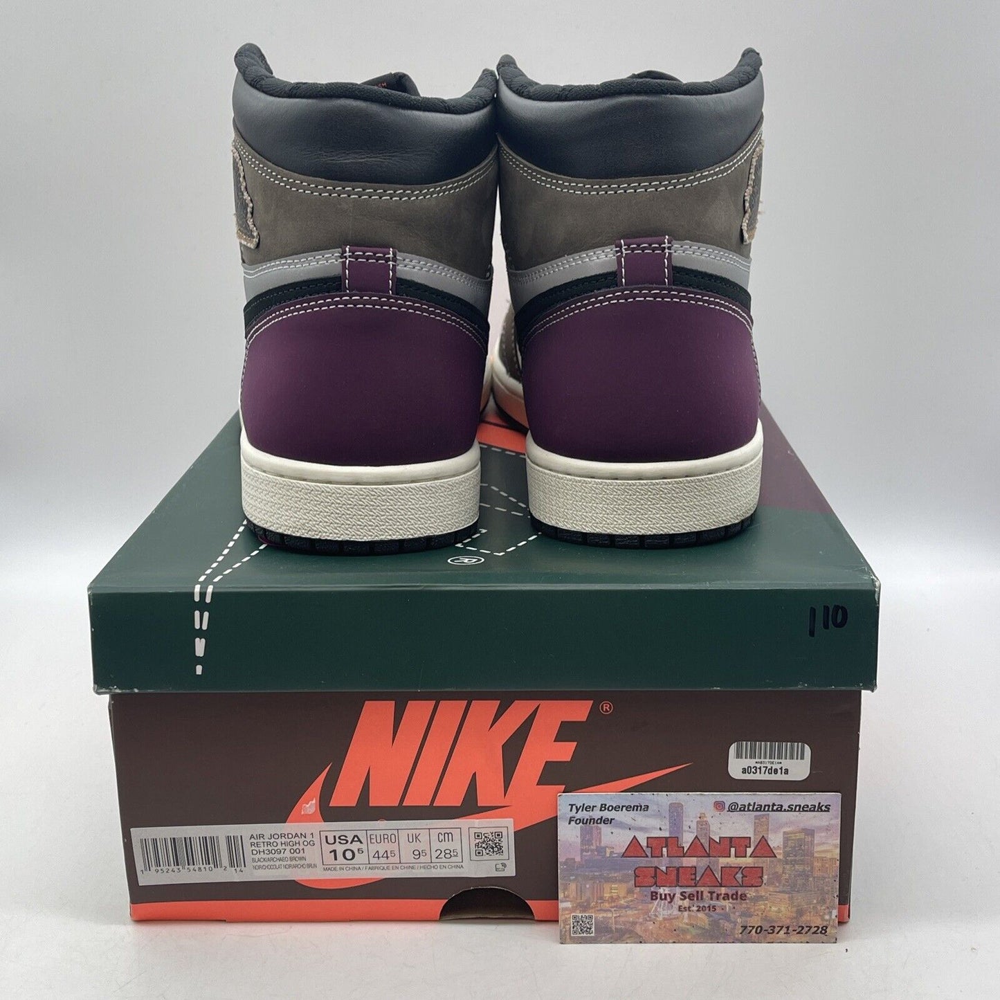 Size 10.5 - Jordan 1 High OG Crafted Brown Purple Suede Leather (DH3097-001)