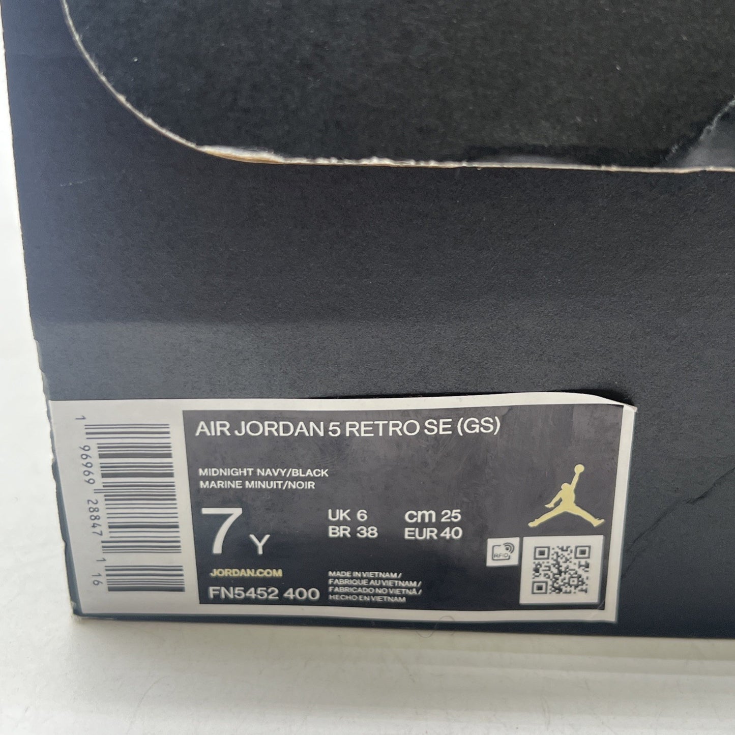 Size 7Y - Air Jordan 5 Retro SE GS Midnight Navy Georgetown Blue (FN5452-400)