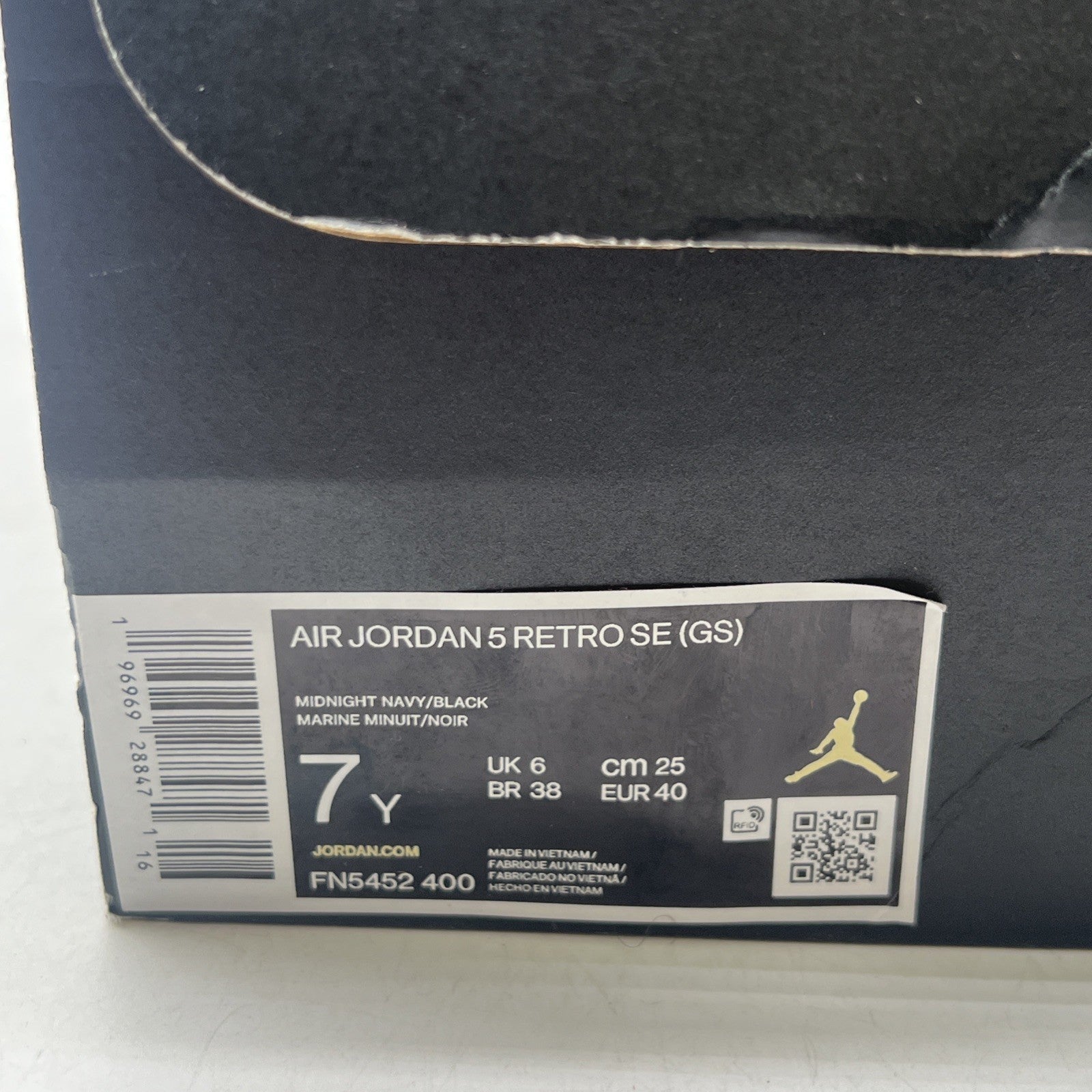 Size 7Y - Air Jordan 5 Retro SE GS Midnight Navy Georgetown Blue (FN5452-400)
