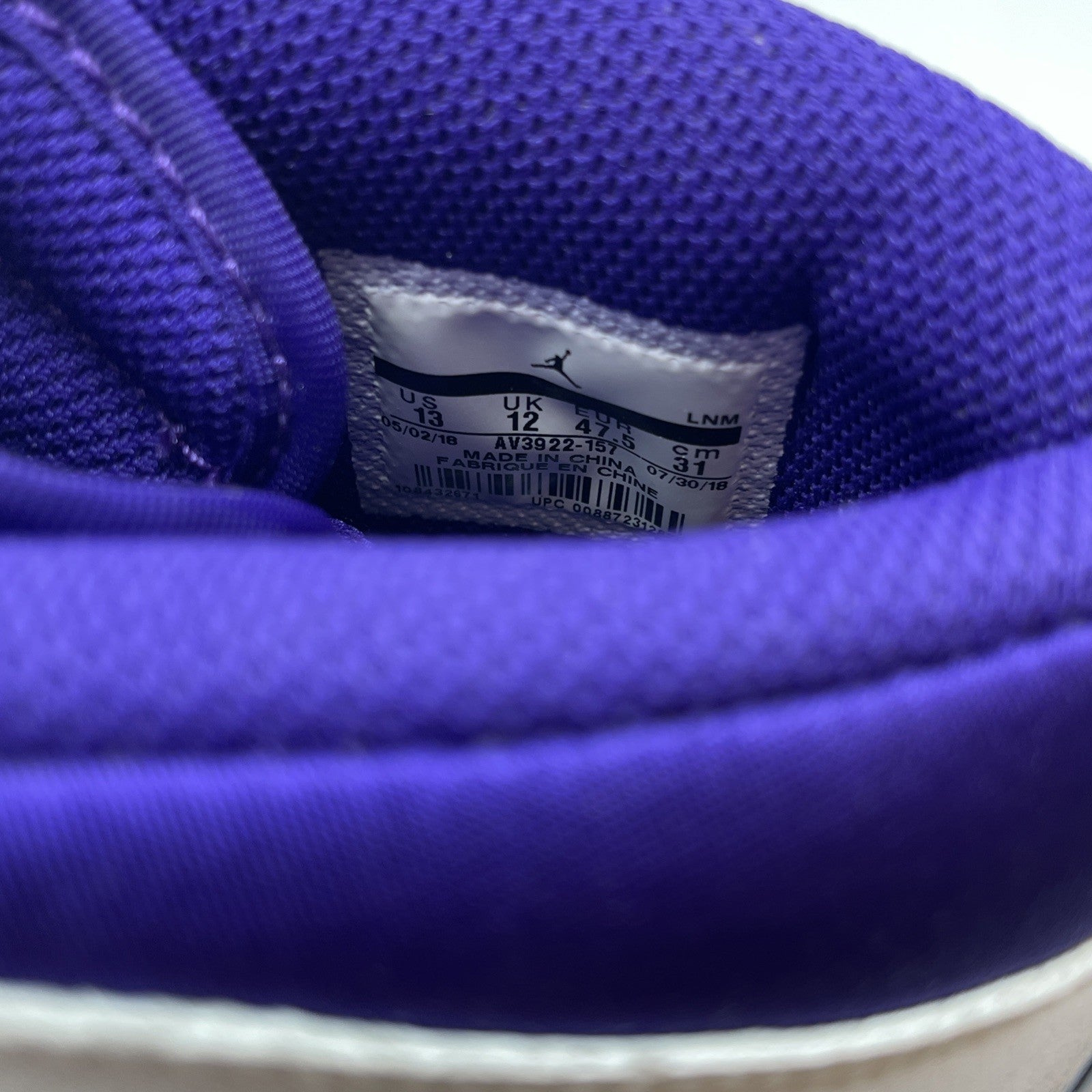 Size 13 - Air Jordan Legacy 312 Lakers (AV3922-157)