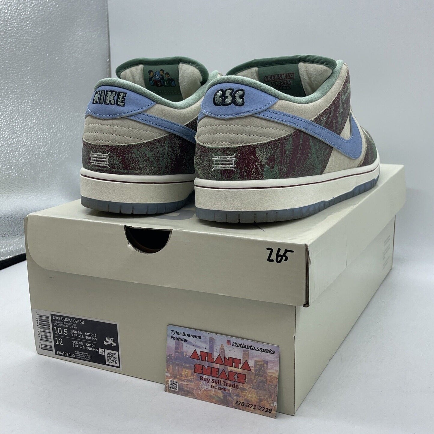 Size 10.5 - Nike Crenshaw Skate Club x Dunk SB Low Ivory Suede (FN4193-100)