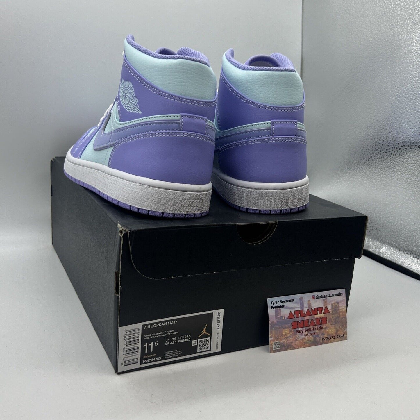 Size 11.5 - Jordan 1 Mid Purple Brand New Og All