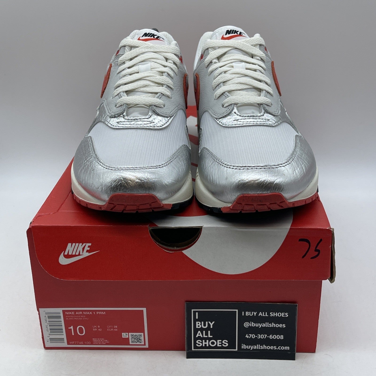 Size 10 - Nike Air Max 1 Premium SE Hot Sauce (HF7746-100)