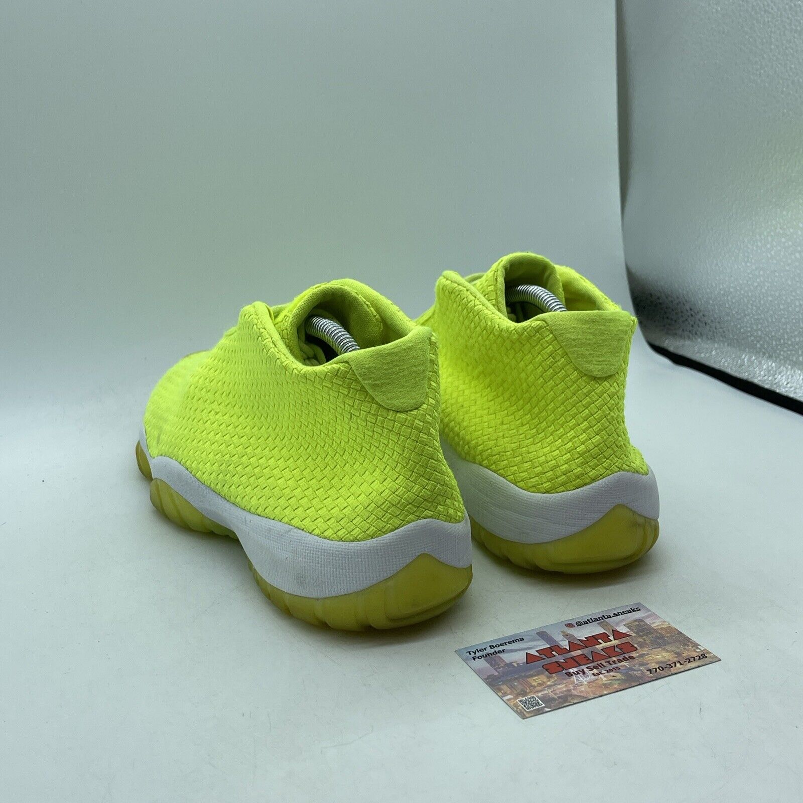 Size 9.5 - Air Jordan Future Volt Neon Yellow Suede White (656503-720)