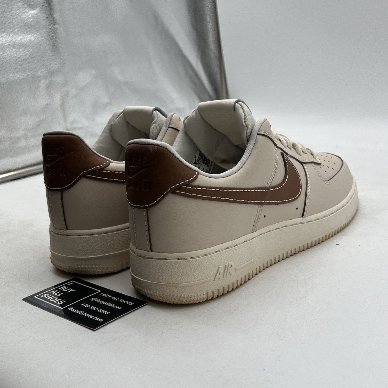 Size 10.5 - Nike Air Force 1 '07 Low Pearl White British Tan (IB8865-221)