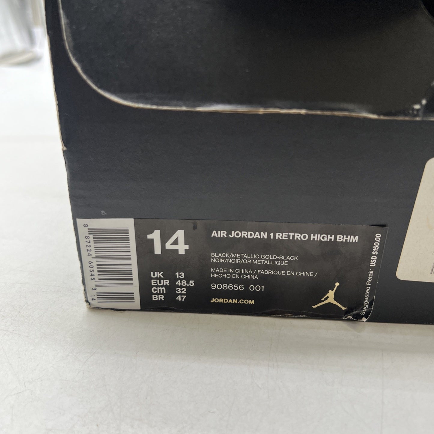 Size 14 - Air Jordan 1 Retro 2017 High BHM (908656-001)