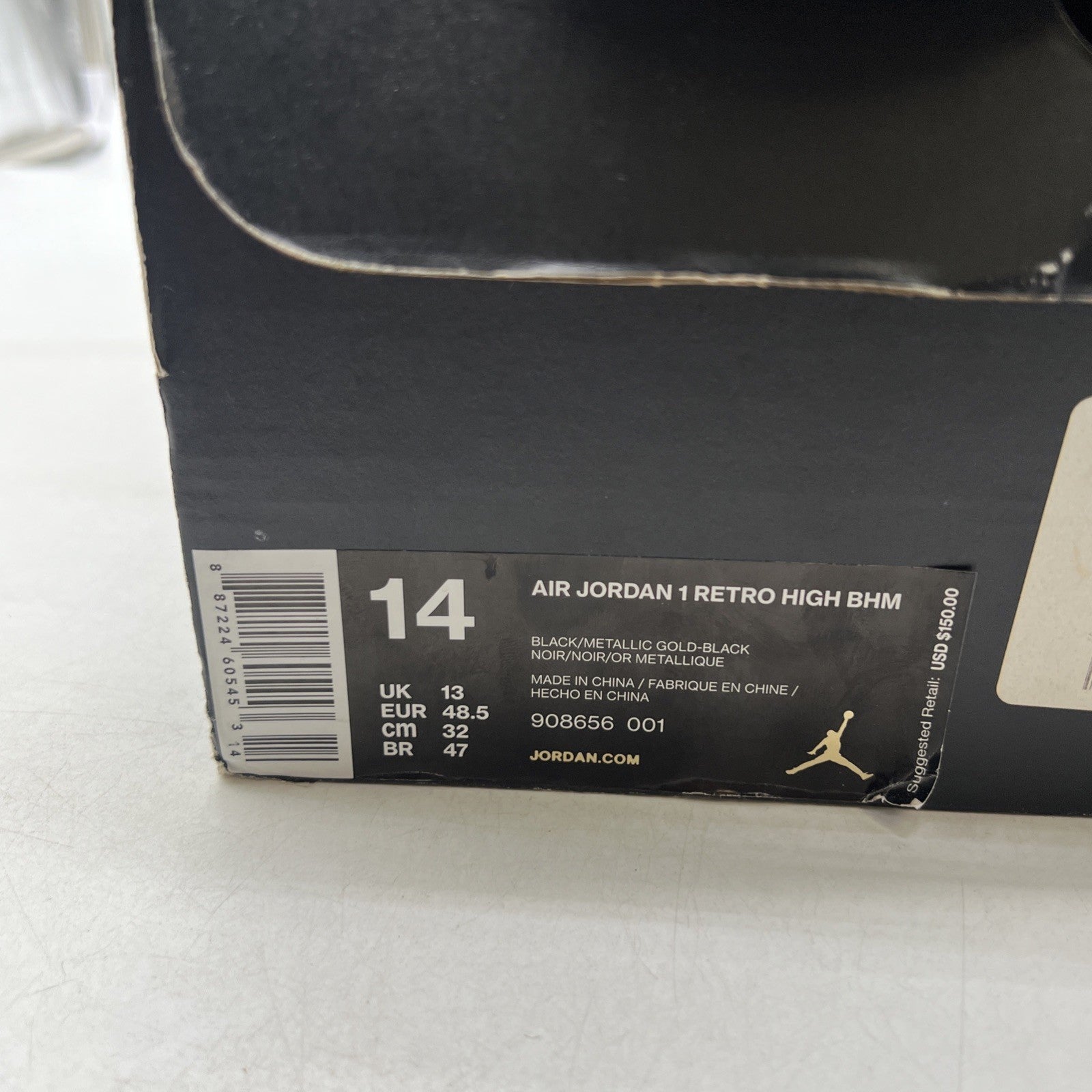 Size 14 - Air Jordan 1 Retro 2017 High BHM (908656-001)