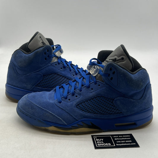 Size 12 - Air Jordan 5 Retro Blue Suede (136027-401)