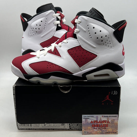 Size 9.5 - Jordan 6 Retro OG Mid Carmine White Leather Red Suede (CT8529-106)