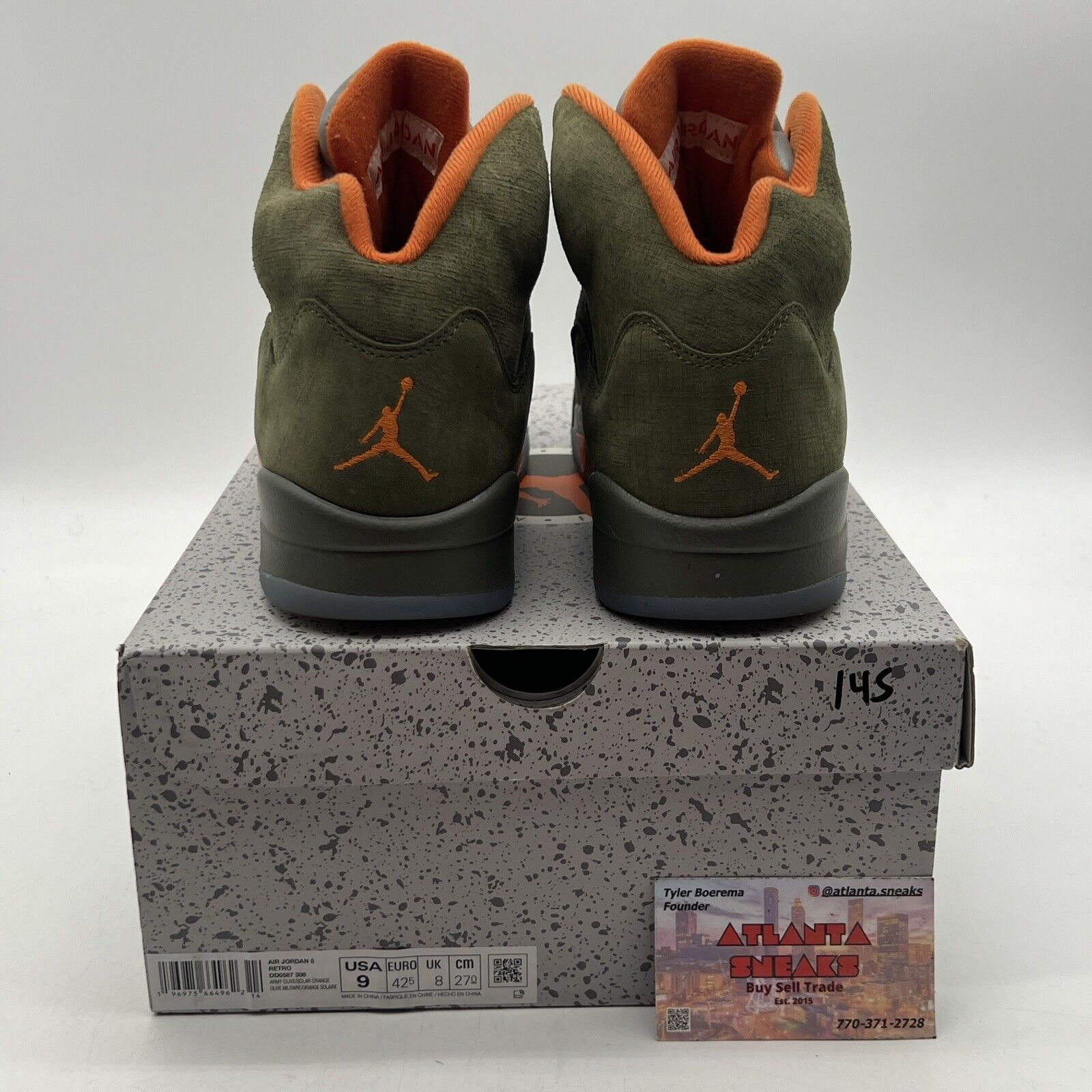 Size 9 - Air Jordan 5 Retro 2024 Olive Orange Icey (DD0587-308)