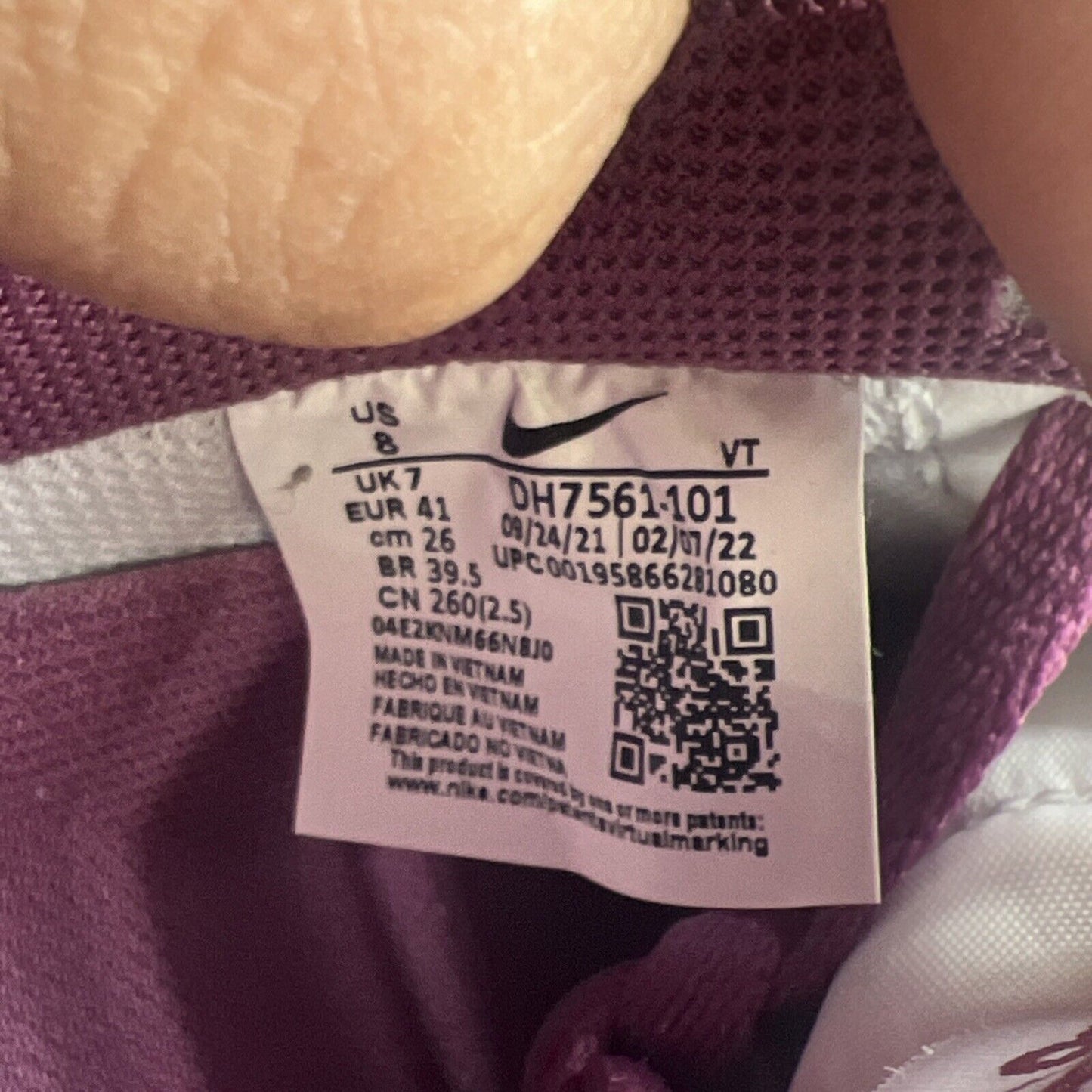 Size 8 - Nike Air Force 1 '07 Light Bordeaux (DH7561-101)
