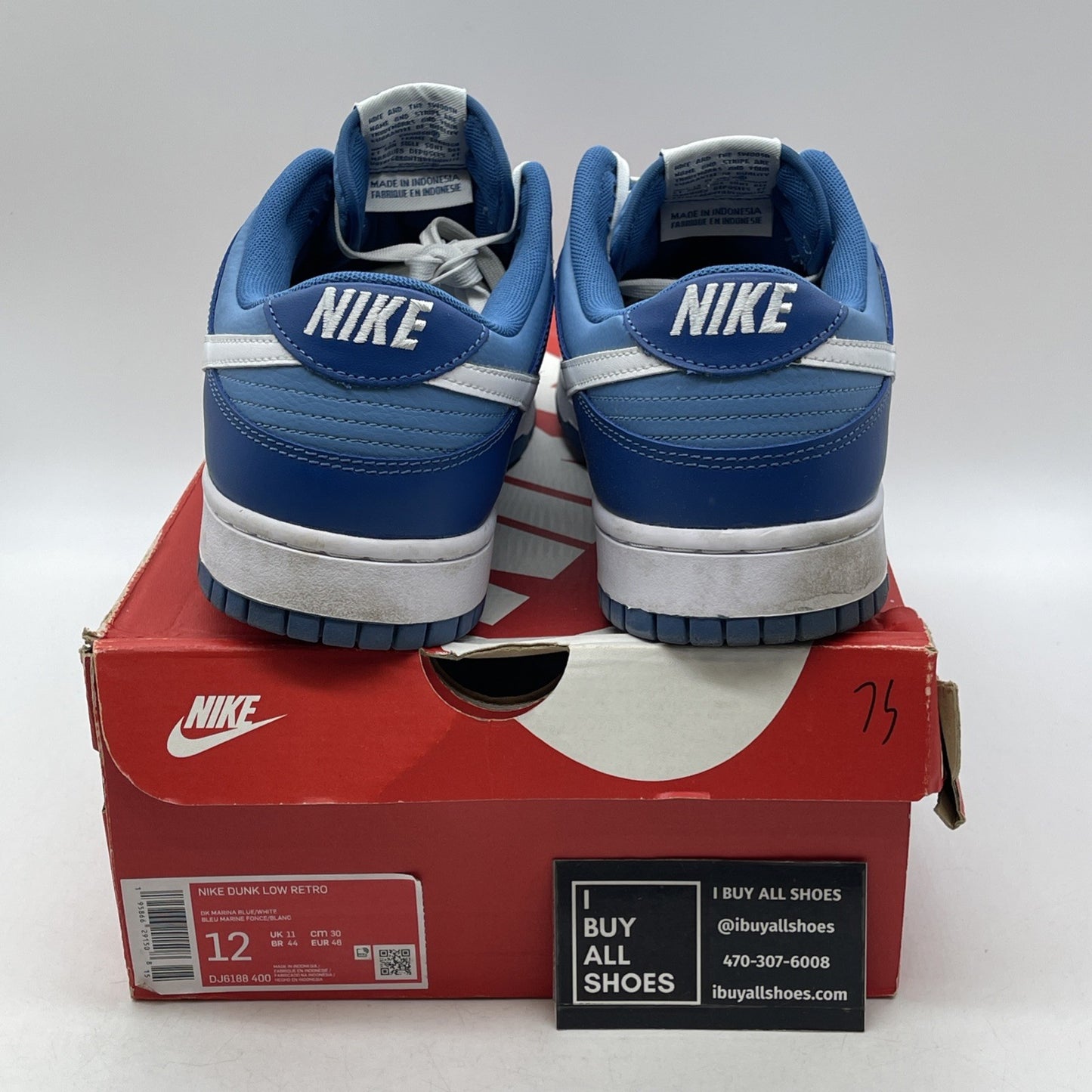 Size 12 - Nike Dunk Low Dark Marina Blue (DJ6188-400)