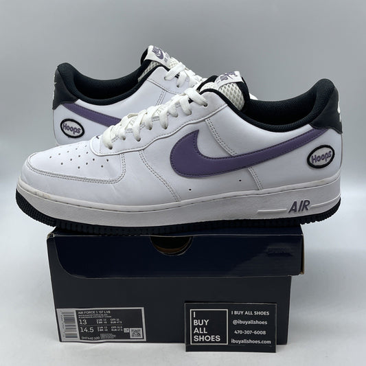 Size 13 - Nike Air Force 1 '07 LV8 Hoops - White Canyon Purple (DH7440-100)