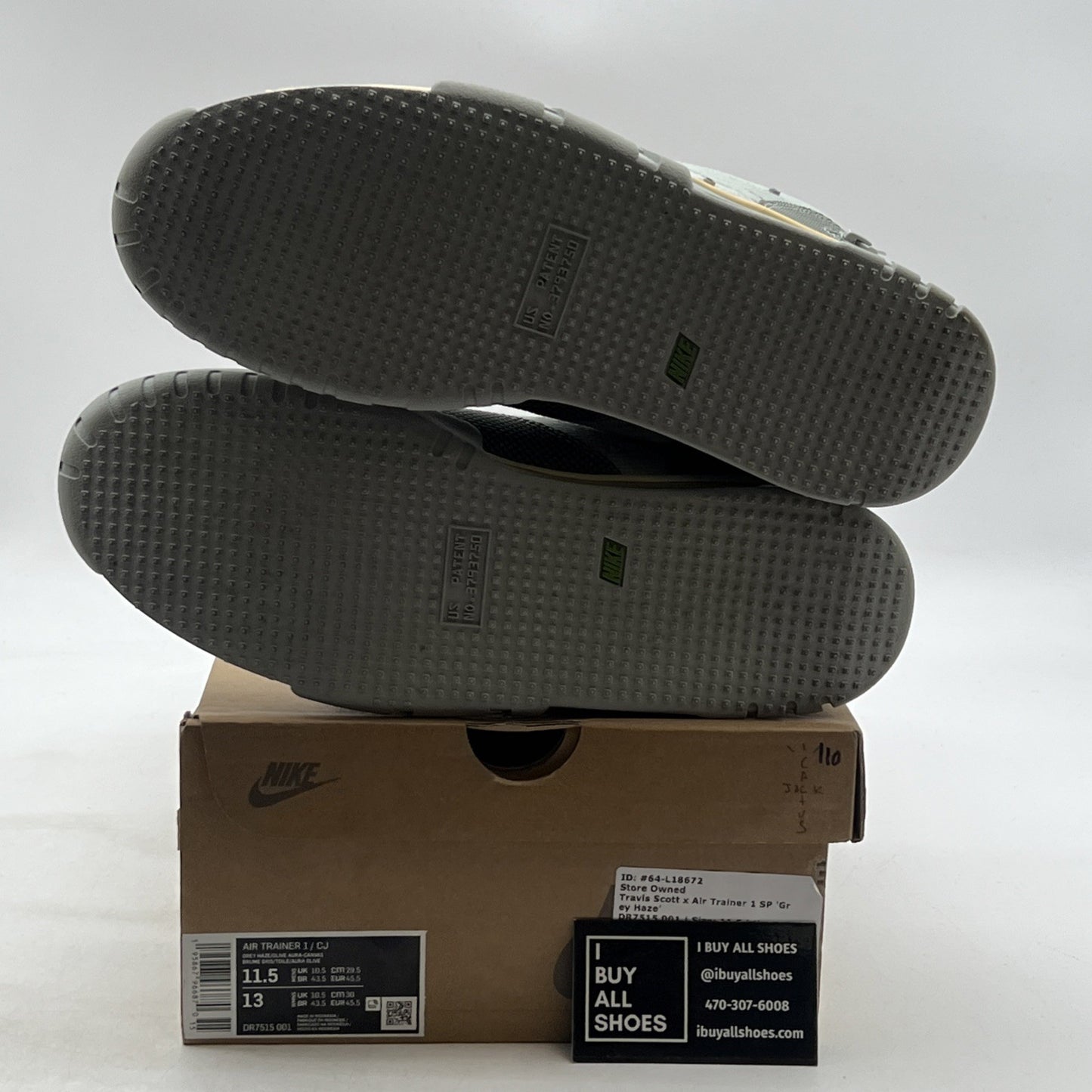 Size 11.5 - Nike Travis Scott x Air Trainer 1 SP Gray (DR7515-001)