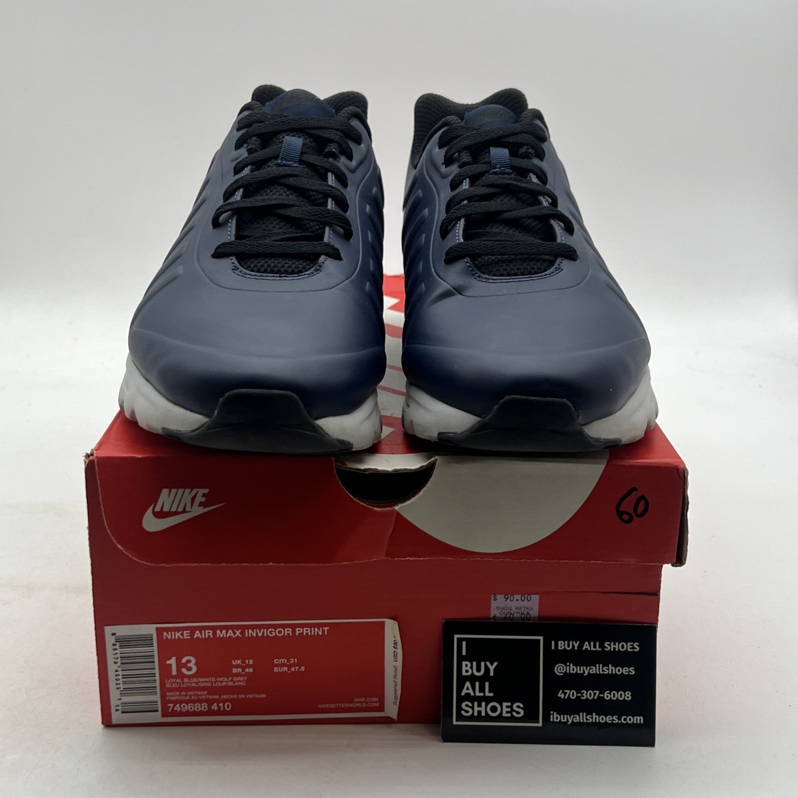 Size 13 - Nike Air Max Invigor Print Loyal Blue (749688-410)