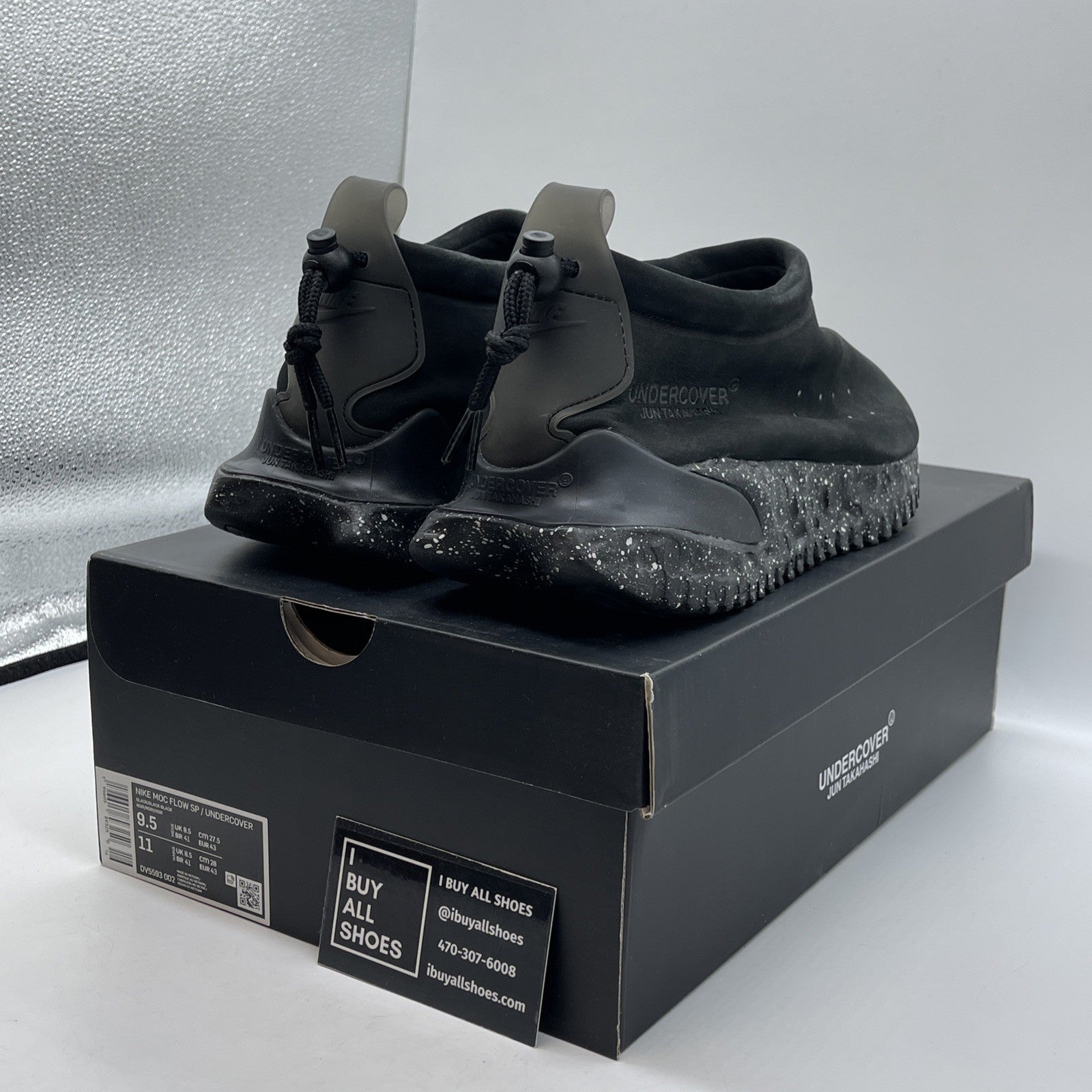 Size 9.5 - Nike Undercover x Moc Flow Black Suede (DV5593-002)