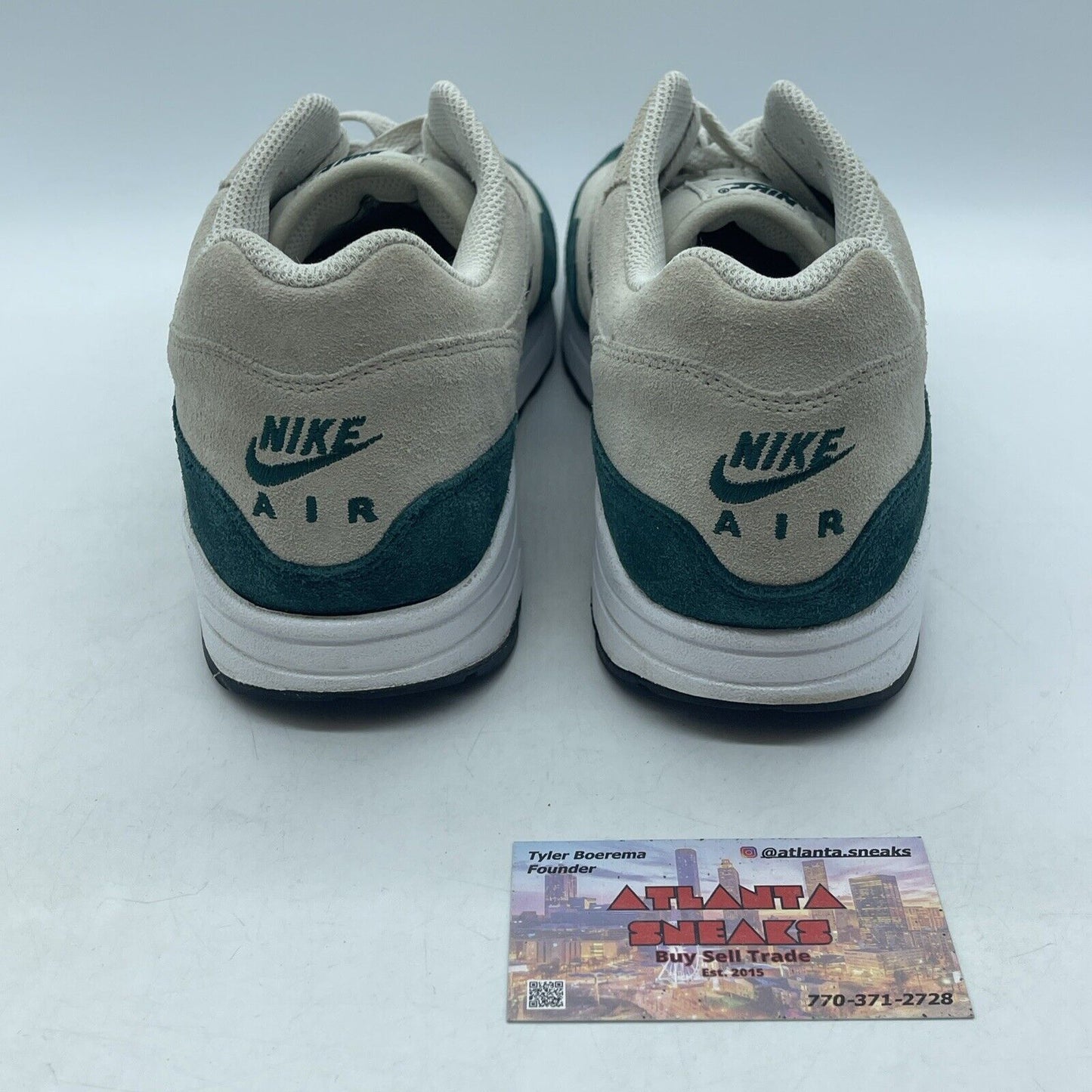 Size 11.5 - Nike Air Max 1 Premium SC Jewel Atomic Teal Green Suede (918354-003)