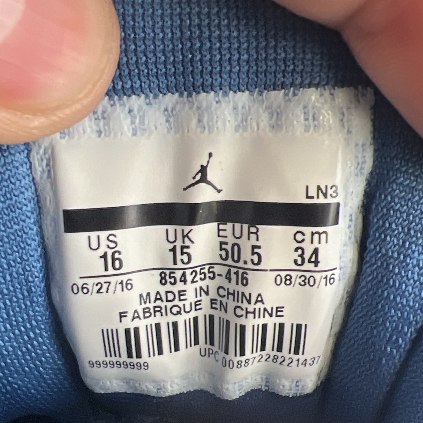 Size 16 - Trophy Room x Air Jordan 16 Retro French Blue (854255-416)
