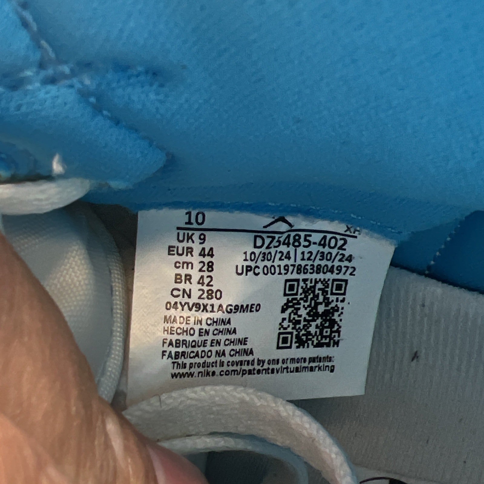 Size 10 - Air Jordan 1 Retro OG High UNC Reimagined (DZ5485-402)