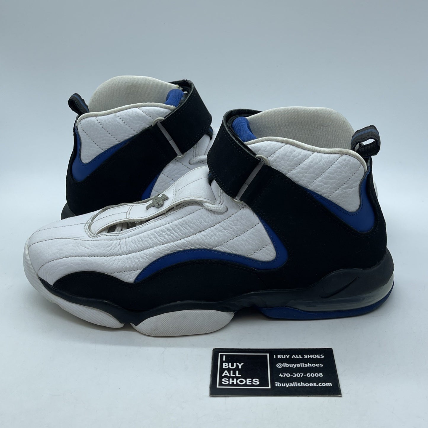 Size 10.5 - Nike Air Penny 4 OG Orlando Black White Suede Leather (864018-100)