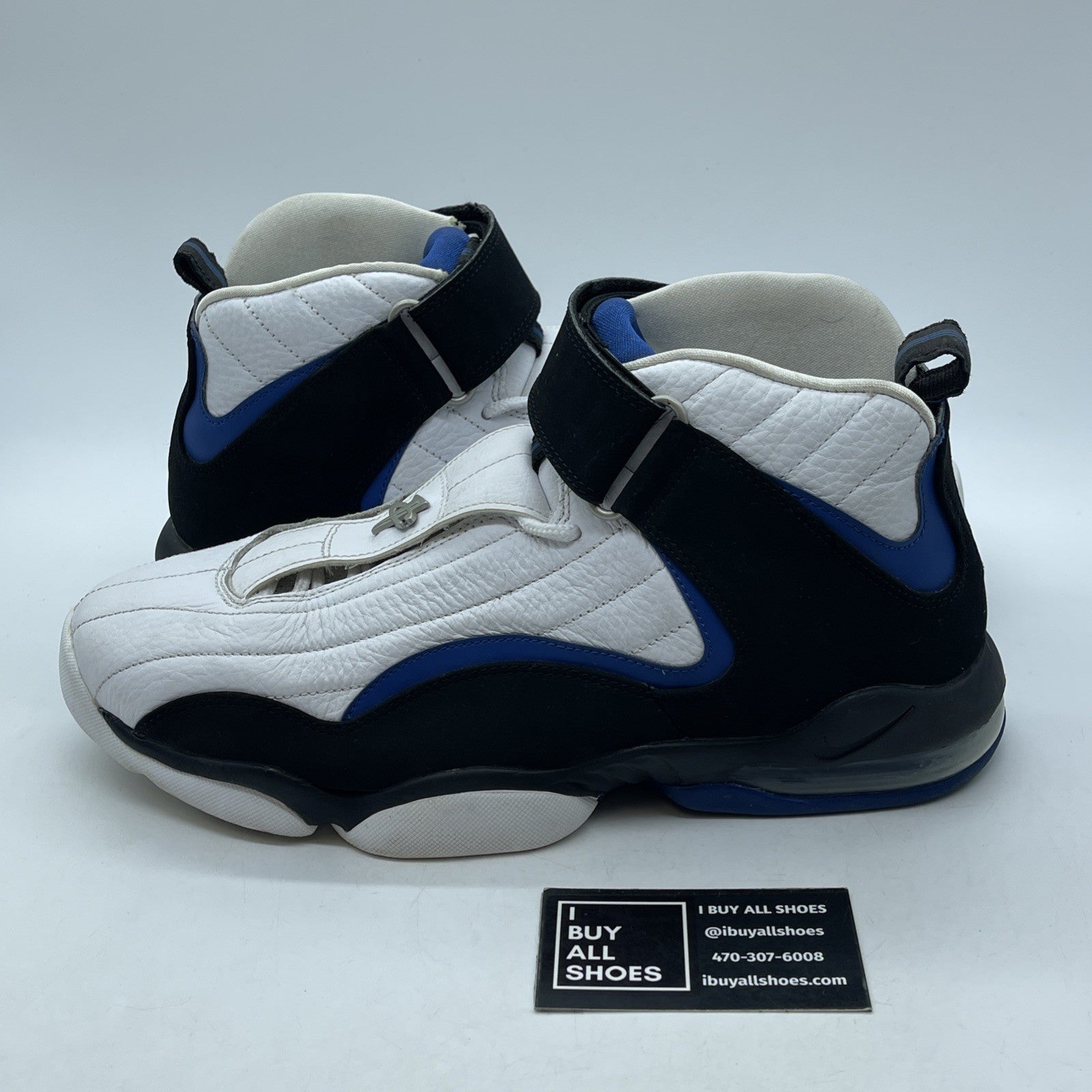 Size 10.5 - Nike Air Penny 4 OG Orlando Black White Suede Leather (864018-100)