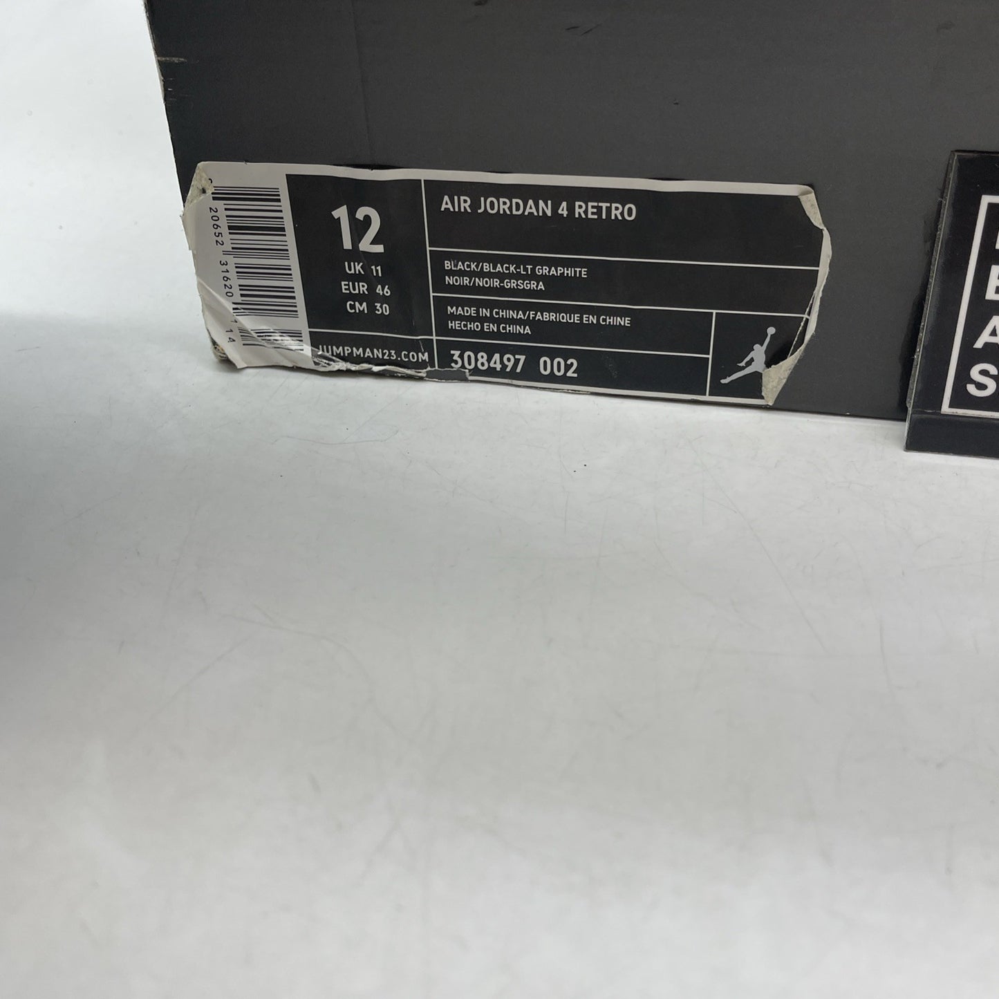 Size 12 - Air Jordan 4 Retro 2006 Black Cat (308497-002)