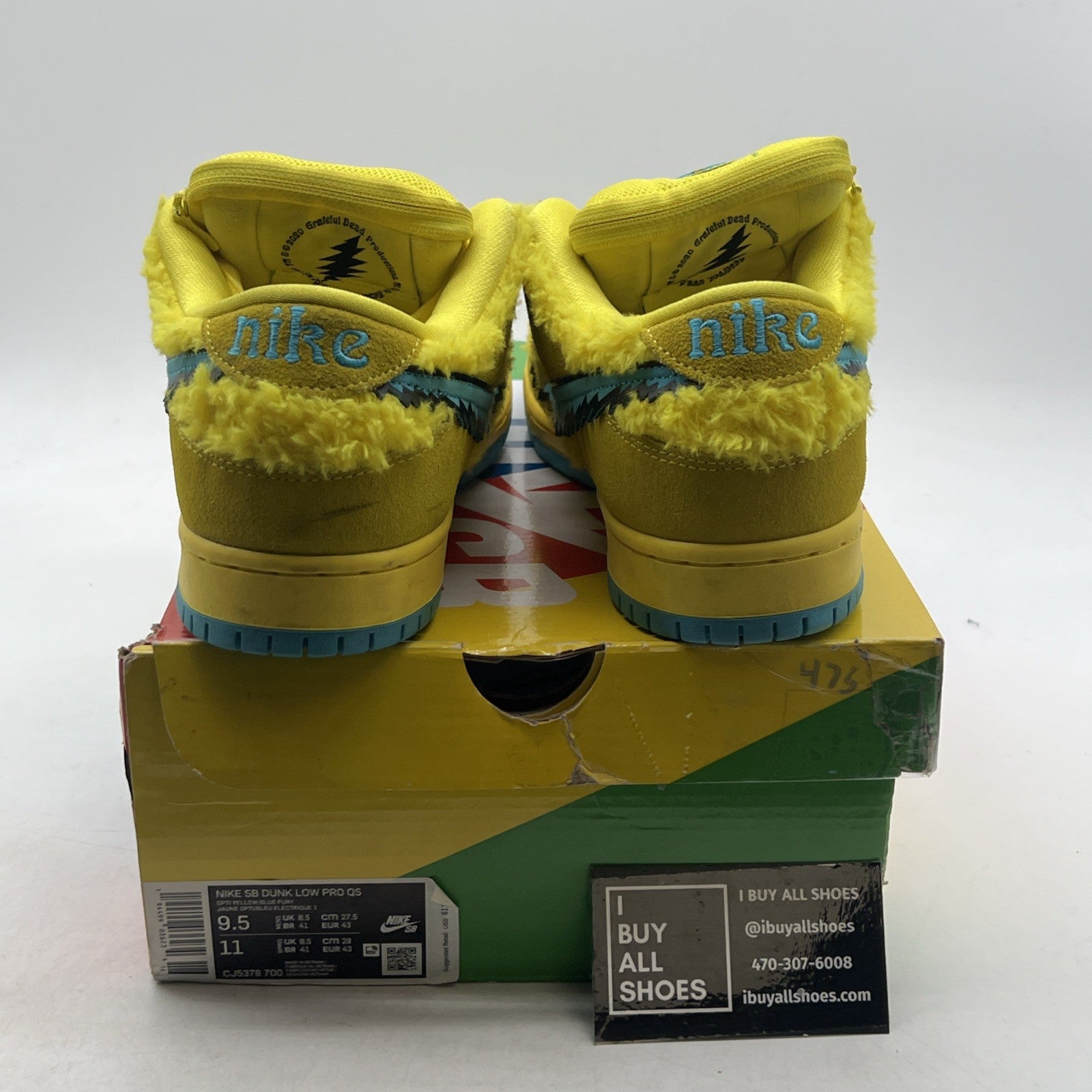 Size 9.5 - Nike Dunk Low SB x Grateful Dead Yellow Bear (CJ5378-700)