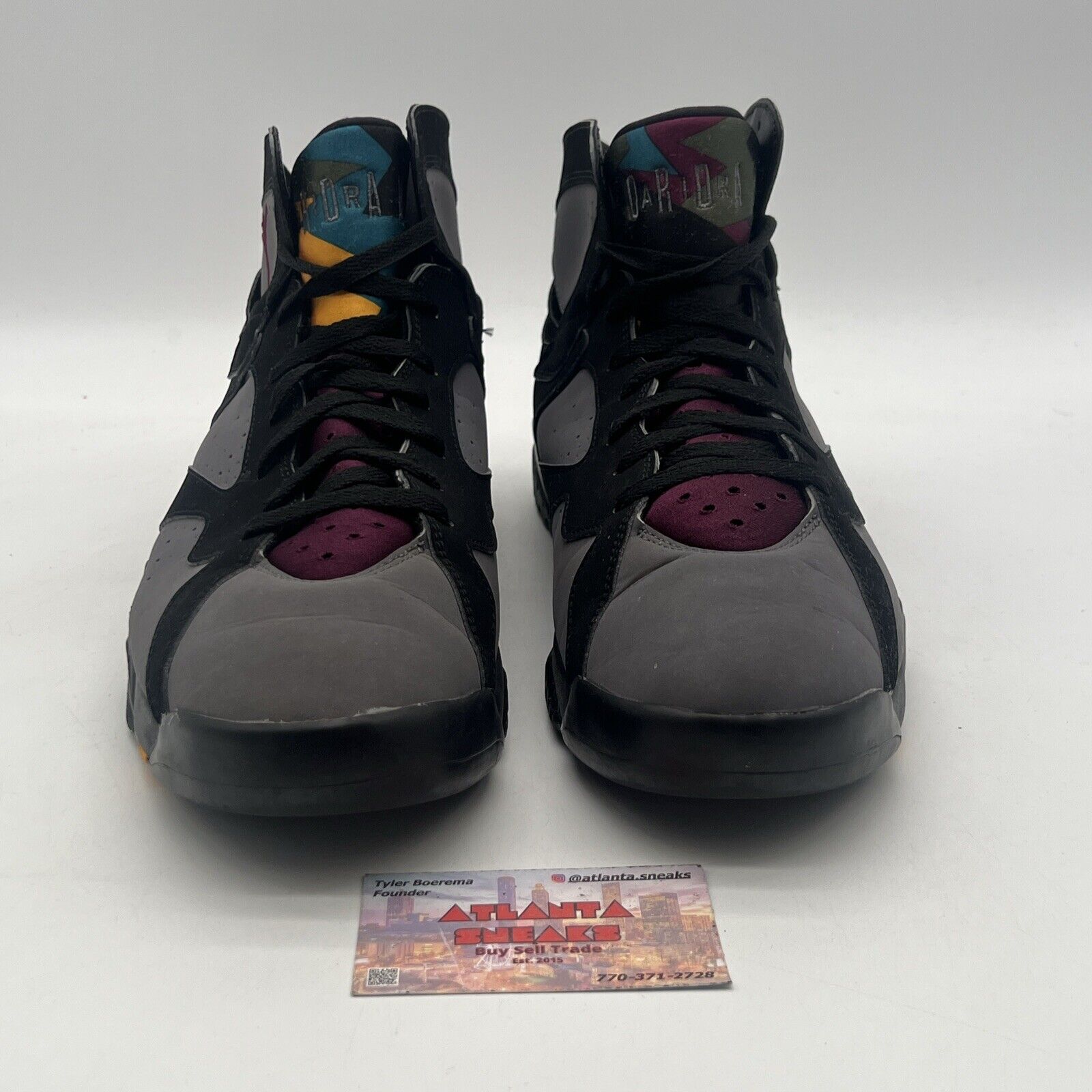 Size 13 - Jordan 7 Retro Bordeaux 2015 Yellow Maroon Black Suede (304775-034)