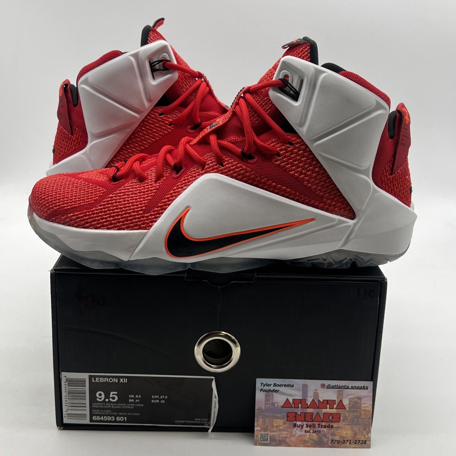 Size 9.5 - Nike LeBron 12 Heart Of A Lion (684593-601)