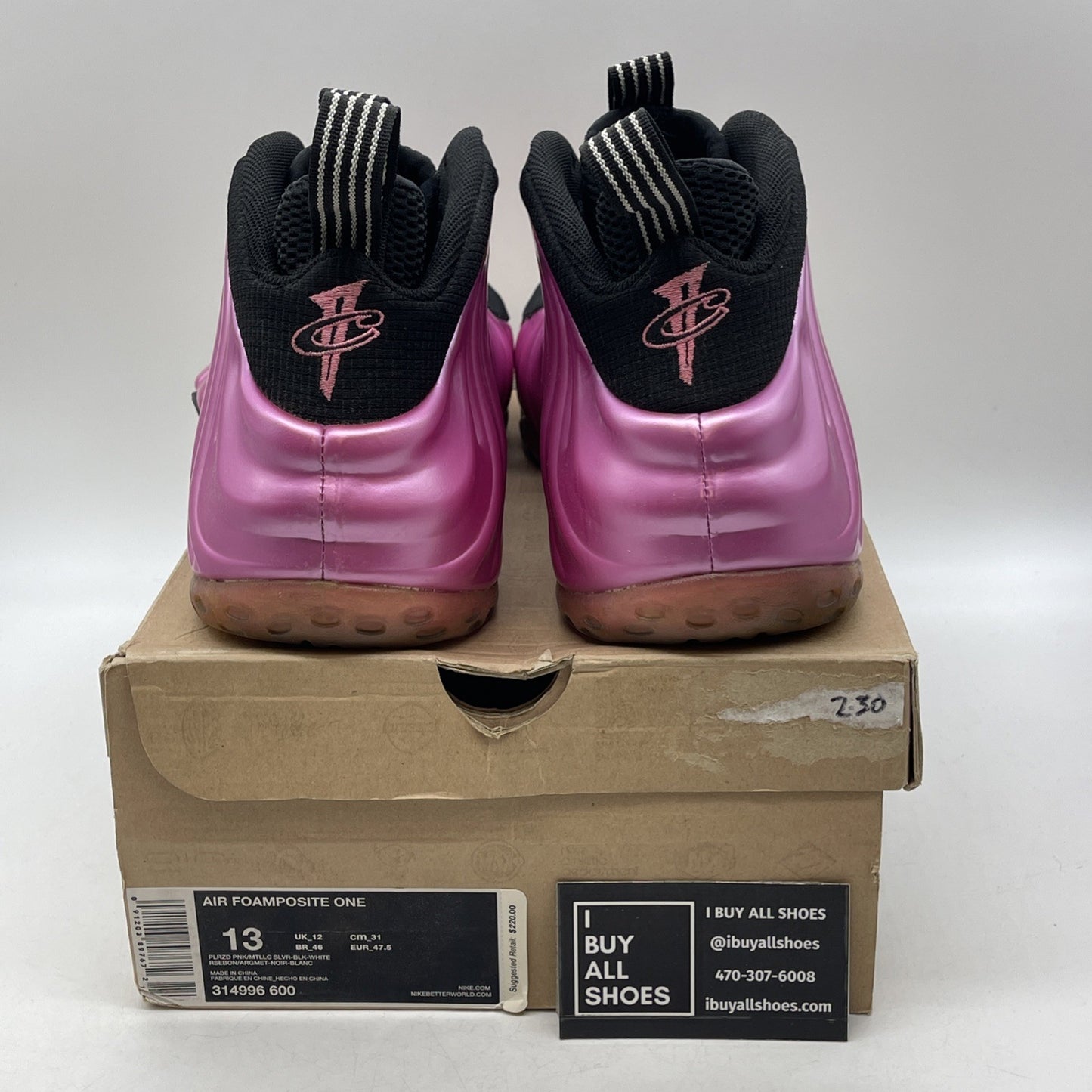 Size 13 - Nike Air Foamposite One Pearlized Pink (314996-600)