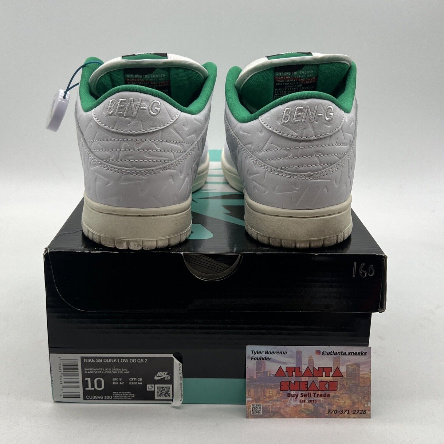 Size 10 - Nike Ben-G x Dunk SB Low Lucid Green (CU3846-100)