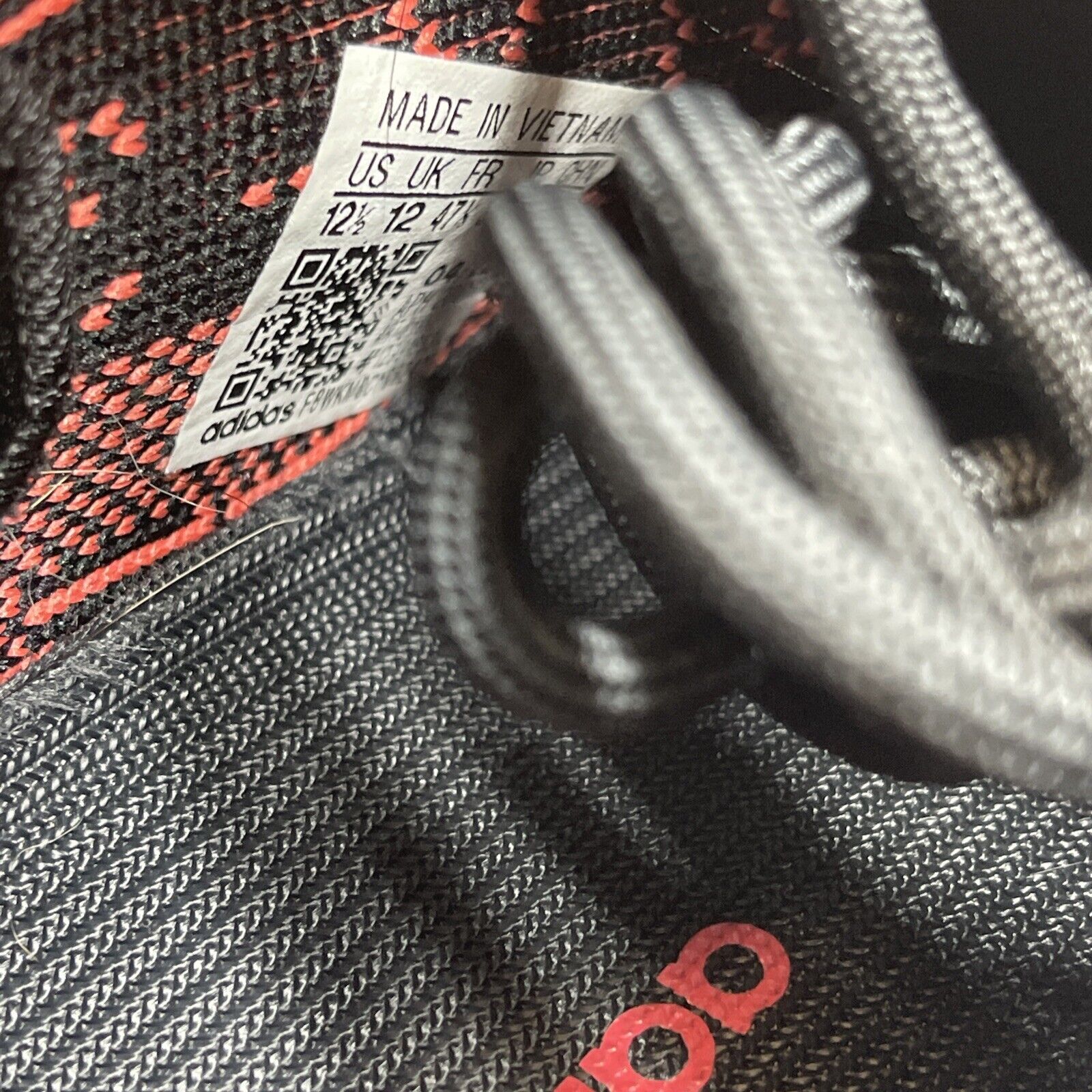 Size 12.5 - adidas Yeezy Boost 350 V2 Low Red Stripe Black Suede (BY9612)