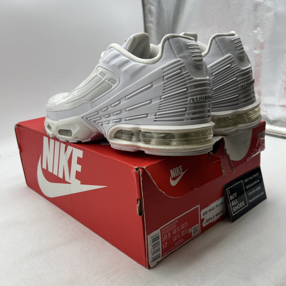 Size 10.5 - Nike Air Max Plus 3 Triple White (CW1417-100)