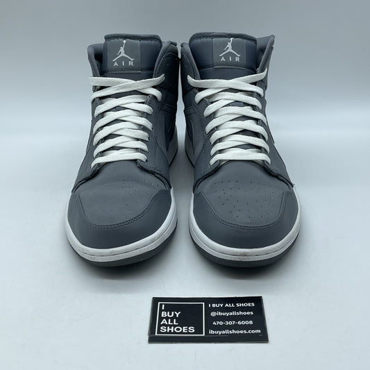 Size 11 - Air Jordan 1 Retro Mid Cool Grey Suede Leather (554724-014)