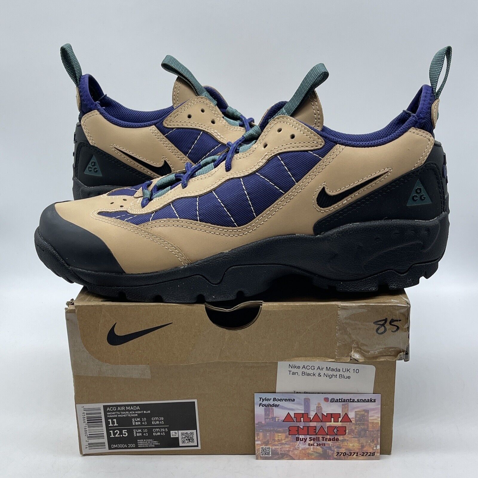 Size 11 - Nike ACG Air Mada Vachetta Tan Purple Black Suede Leather (DM3004-200)