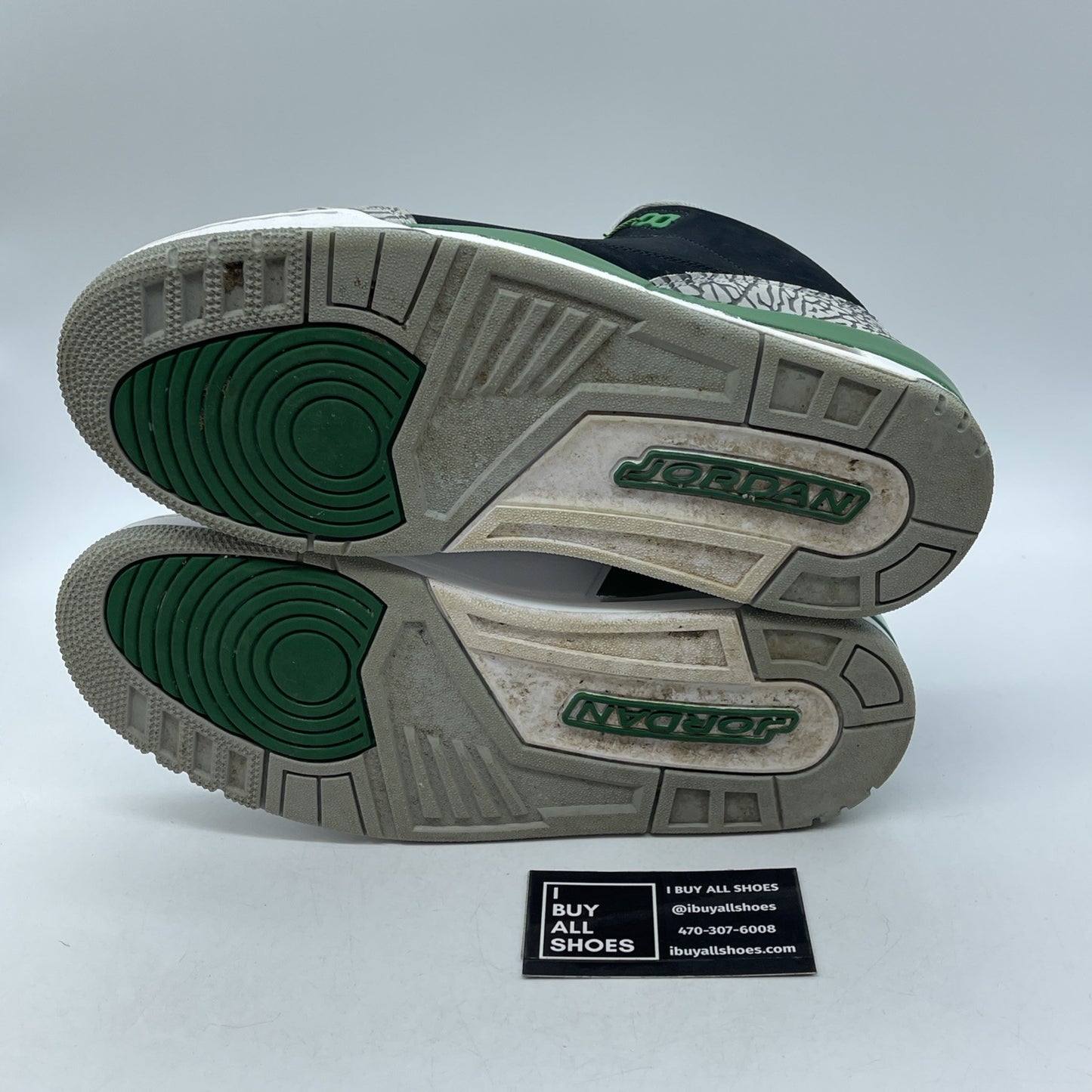 Size 9 - Jordan 3 Retro Mid Pine Green Black Grey White Suede (CT8532-030)