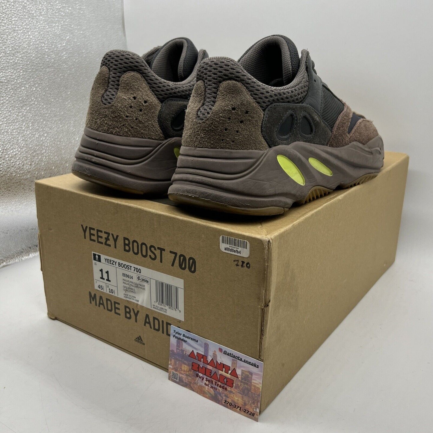 Size 11 - adidas Yeezy Boost 700 V1 Mauve Brown Suede Leather (EE9614)