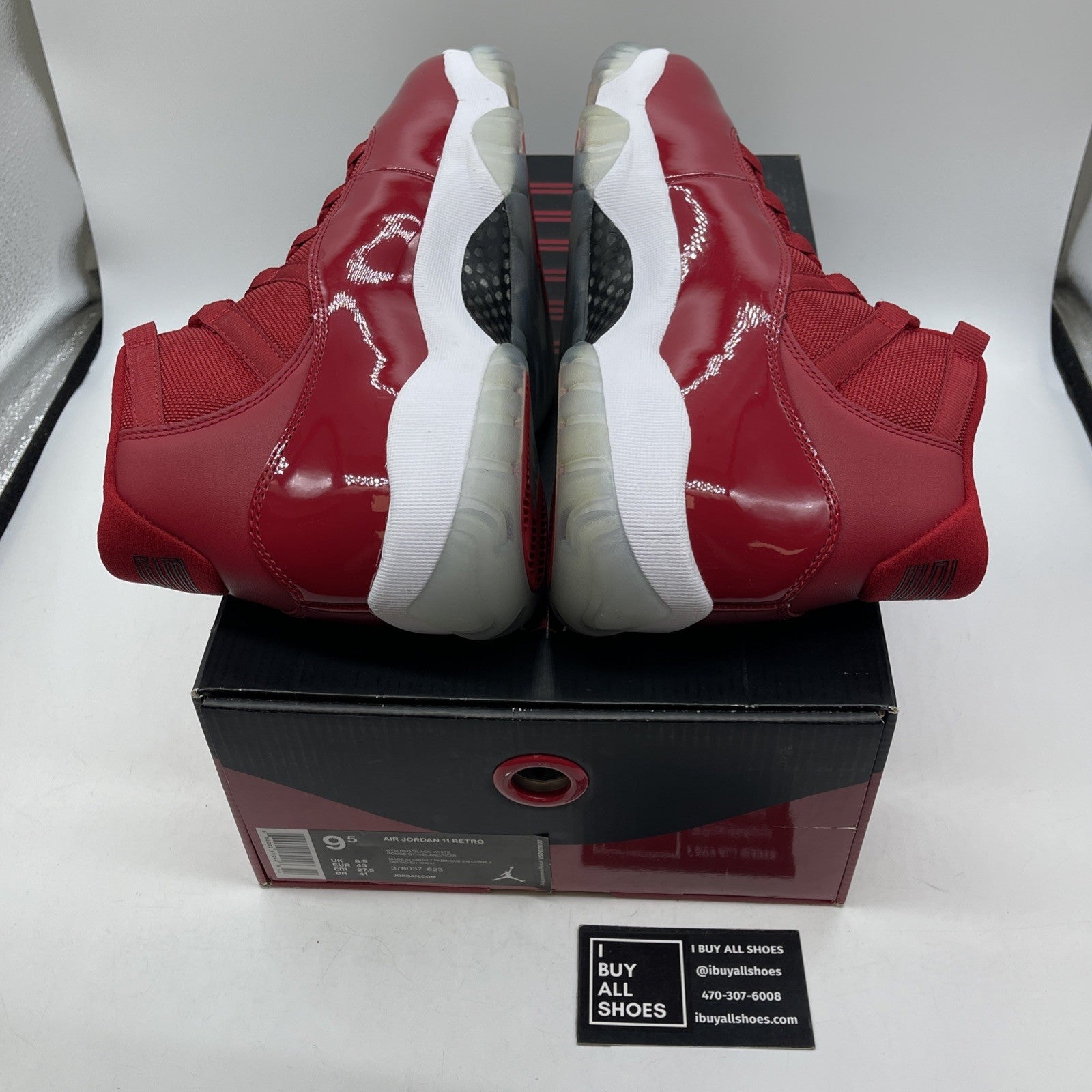Size 9.5 - Jordan 11 Retro High Win Like '96 Red Black Leather (378037-623)