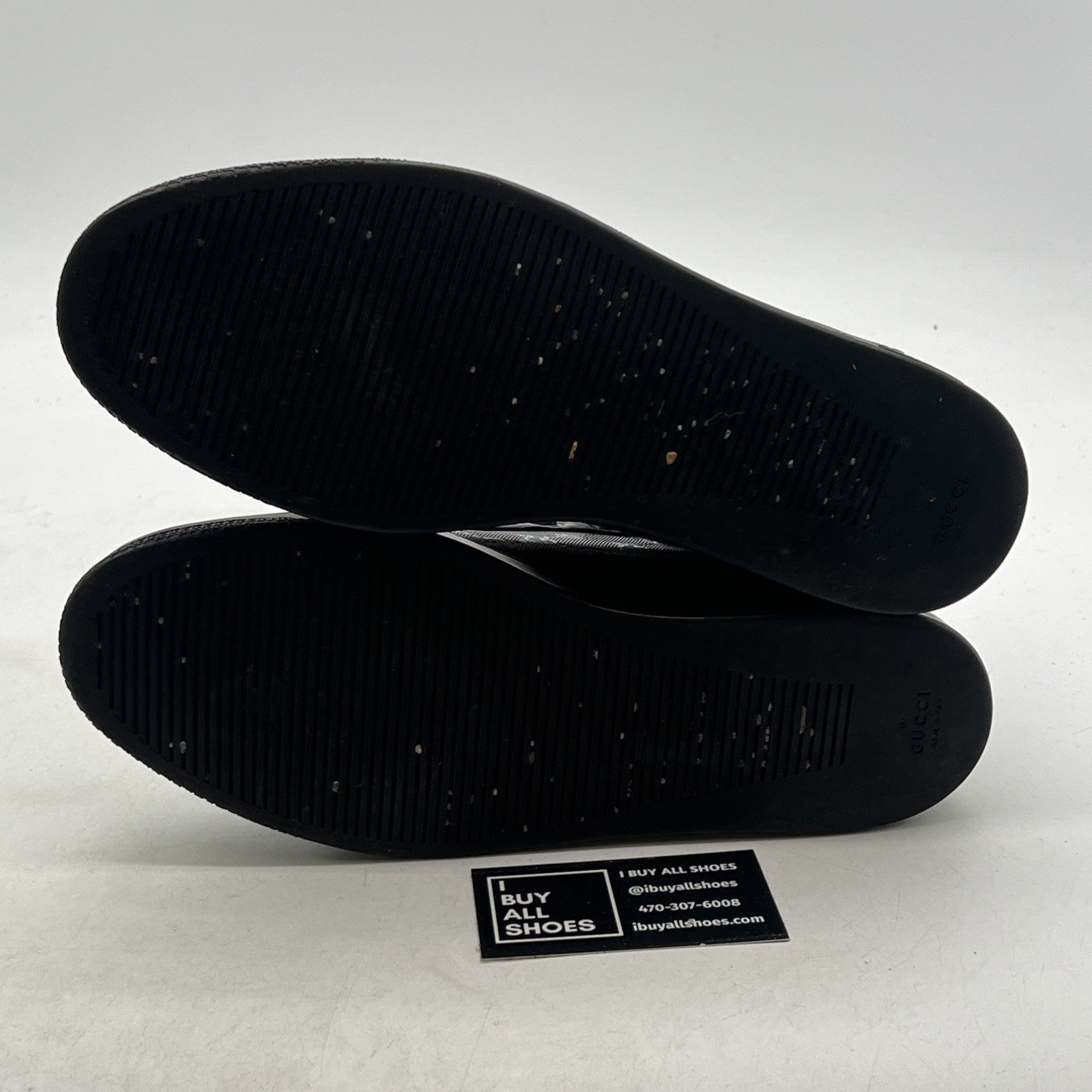 Size 7.5G - Gucci Black GG Monogram High Top Made In Italy,
