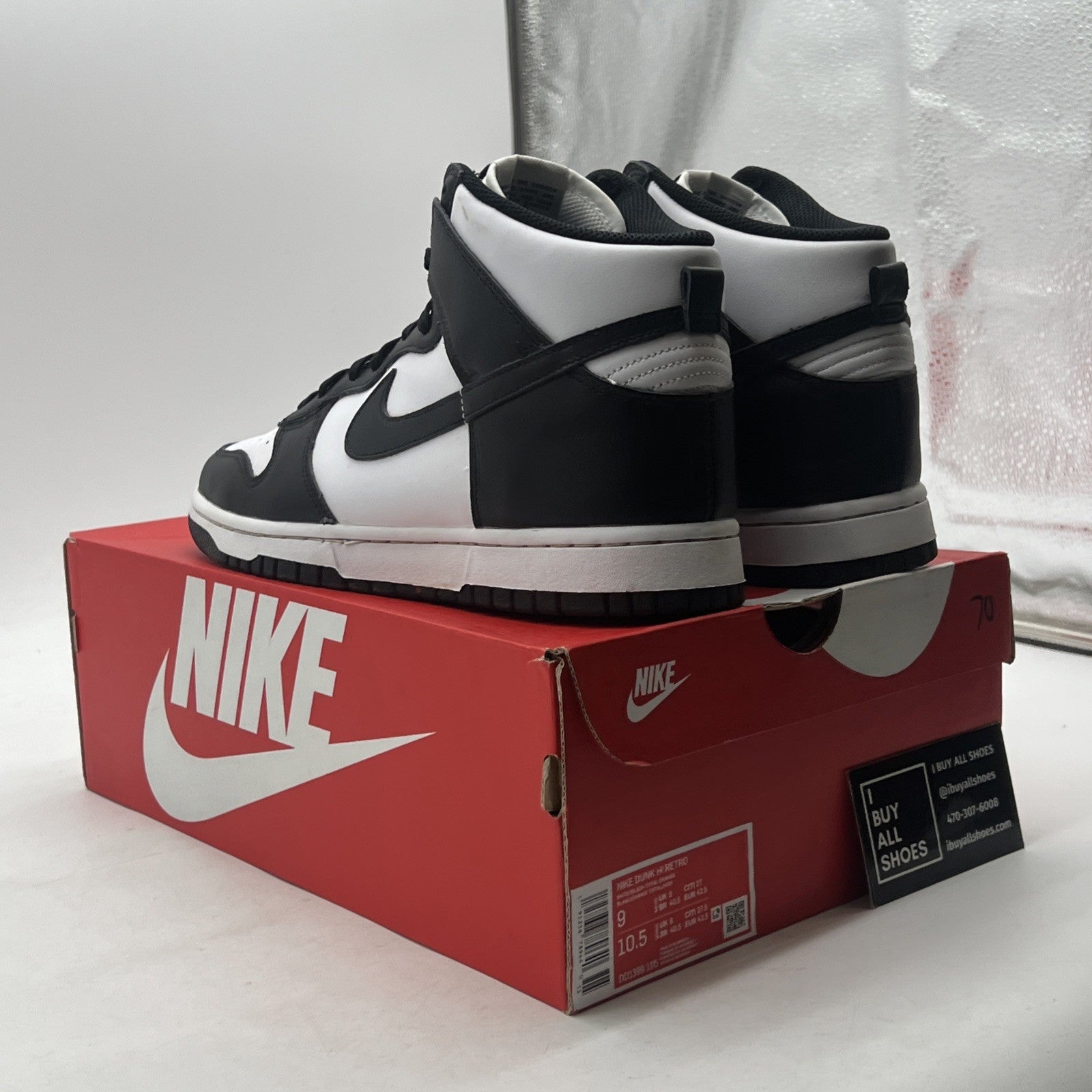 Size 9 - Nike Dunk High Black White (DD1399-105)