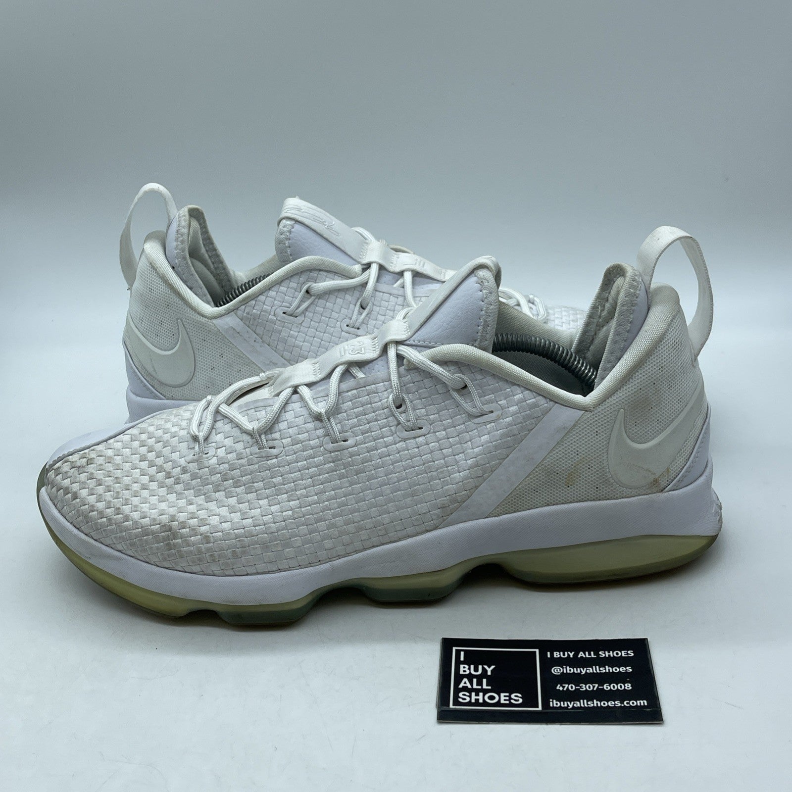 Size 13 - Nike LeBron 14 Low Ice Suede Leather (878636-101)