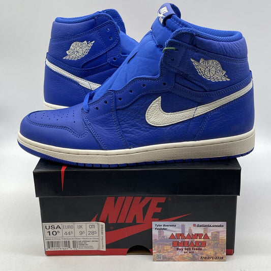 Size 10.5 - Air Jordan 1 Retro OG High Hyper Royal White Leather (555088-401)