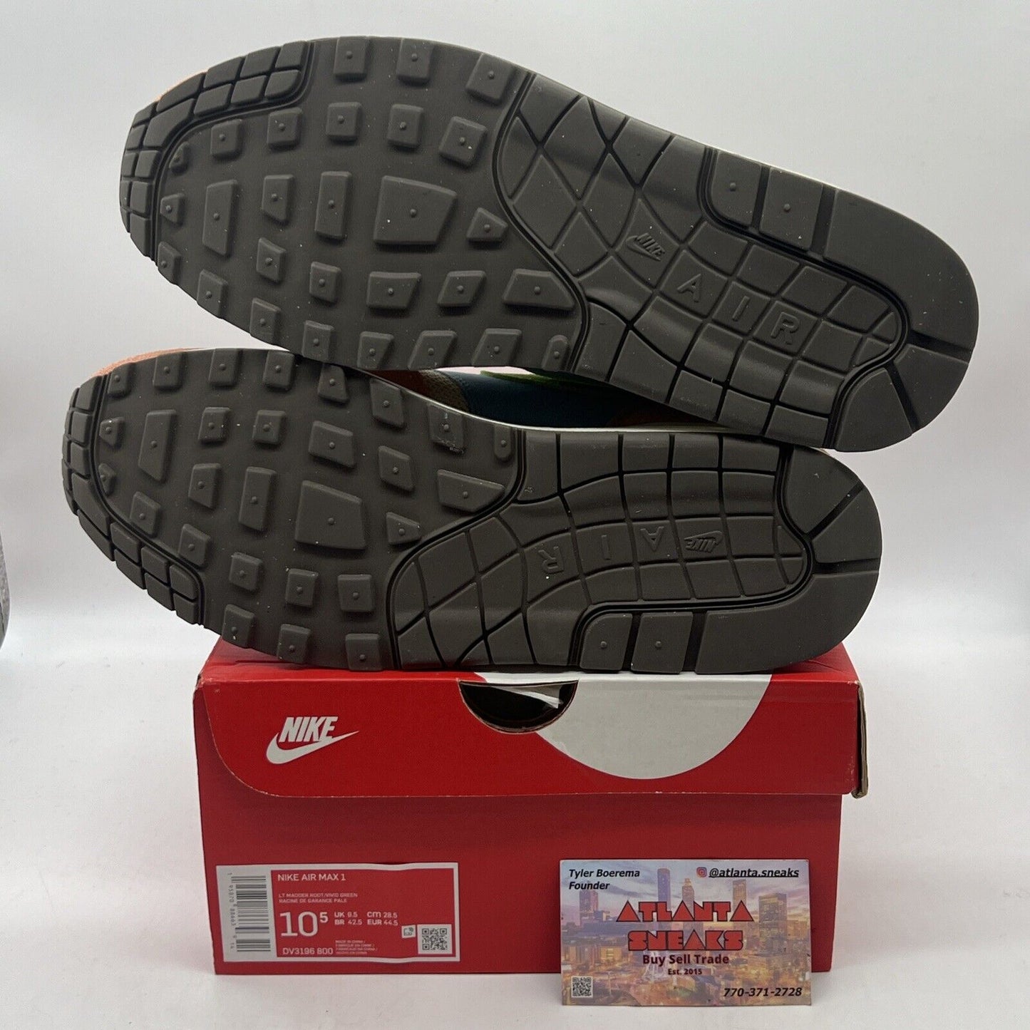 Size 10.5 - Nike Air Max 1 Light Madder Root 2022 Brand New Og All