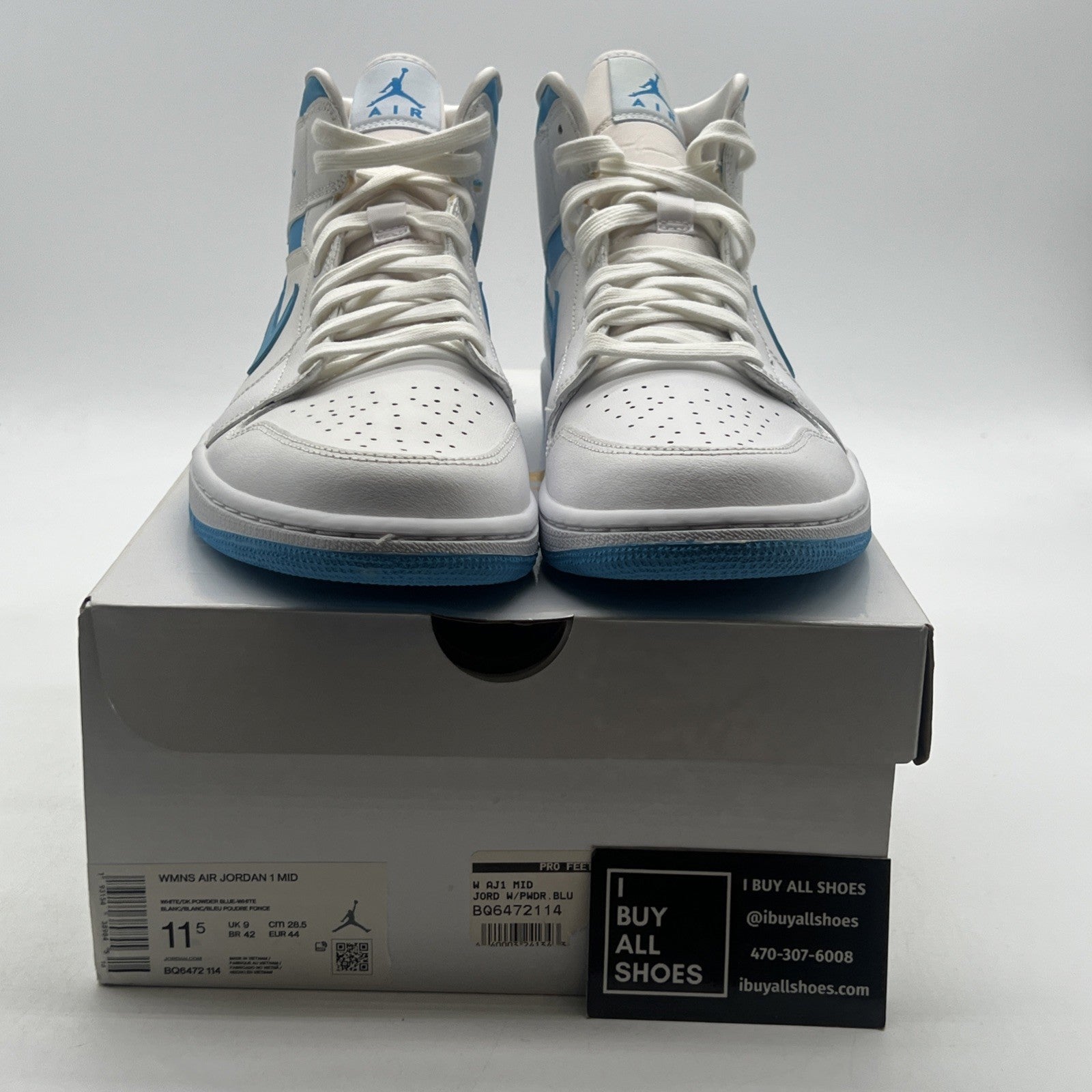 Size 11.5 - Air Jordan 1 Mid UNC W (BQ6472-114)