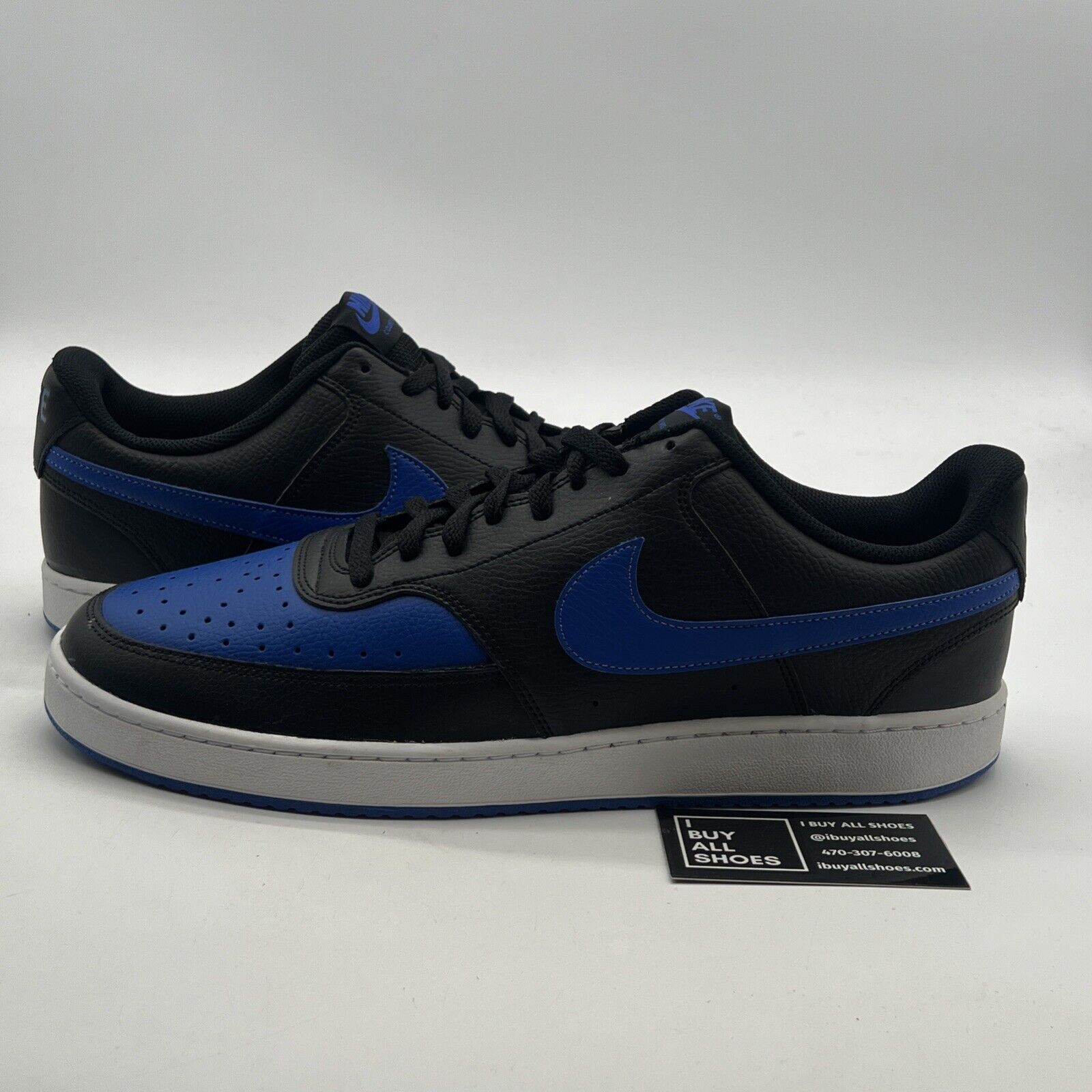 Size 14 - Nike Court Vision Low Black Game Royal (DM8681-001)