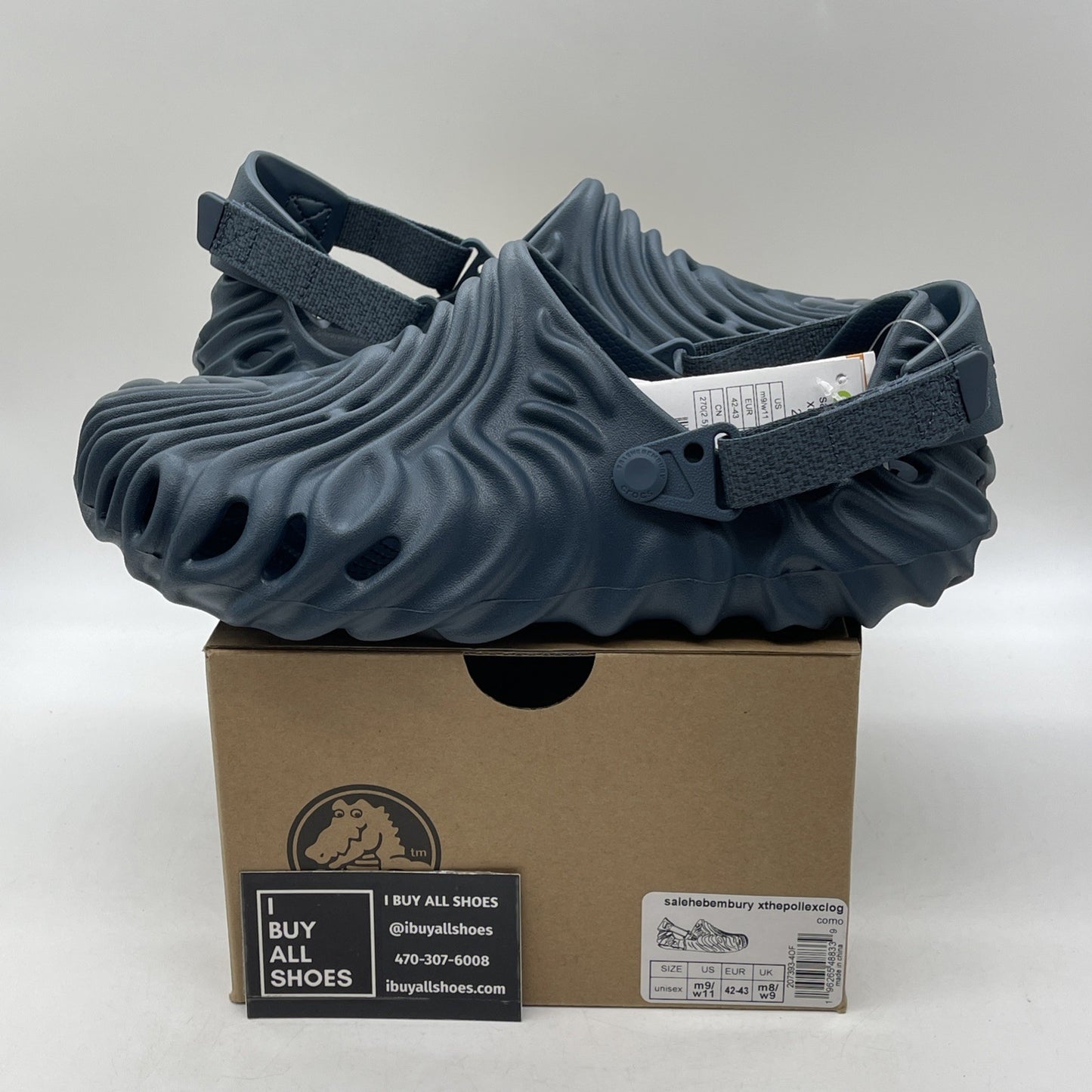 Size 9 - Crocs x Salehe Bembury Pollex Clog Como Blue (207393-40F)